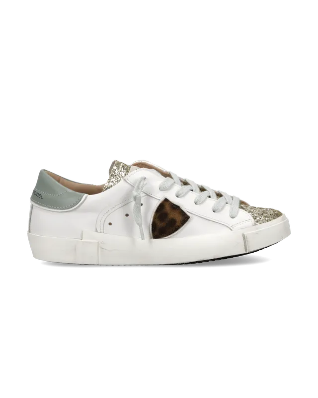 philippe-model-prsx-sneaker-damen-wei-gold-aviation-animal image 1