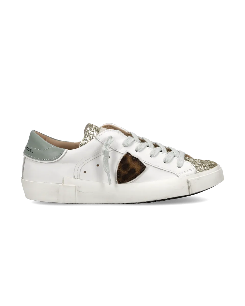 philippe-model-prsx-sneaker-damen-wei-gold-aviation-animal image 1