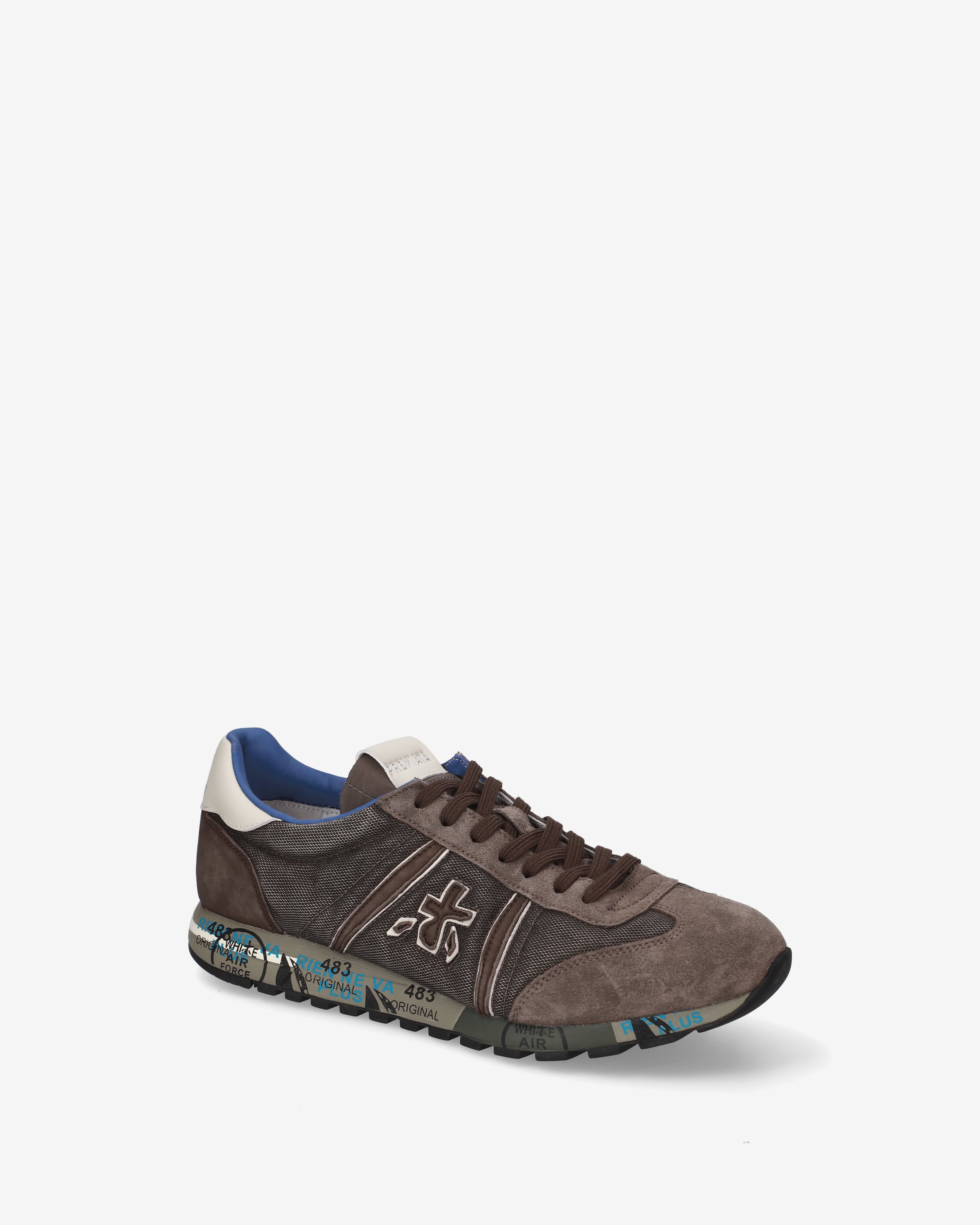 premiata-lucy-8402-herren-sneaker-suede-tech-braun-retro-running image 4