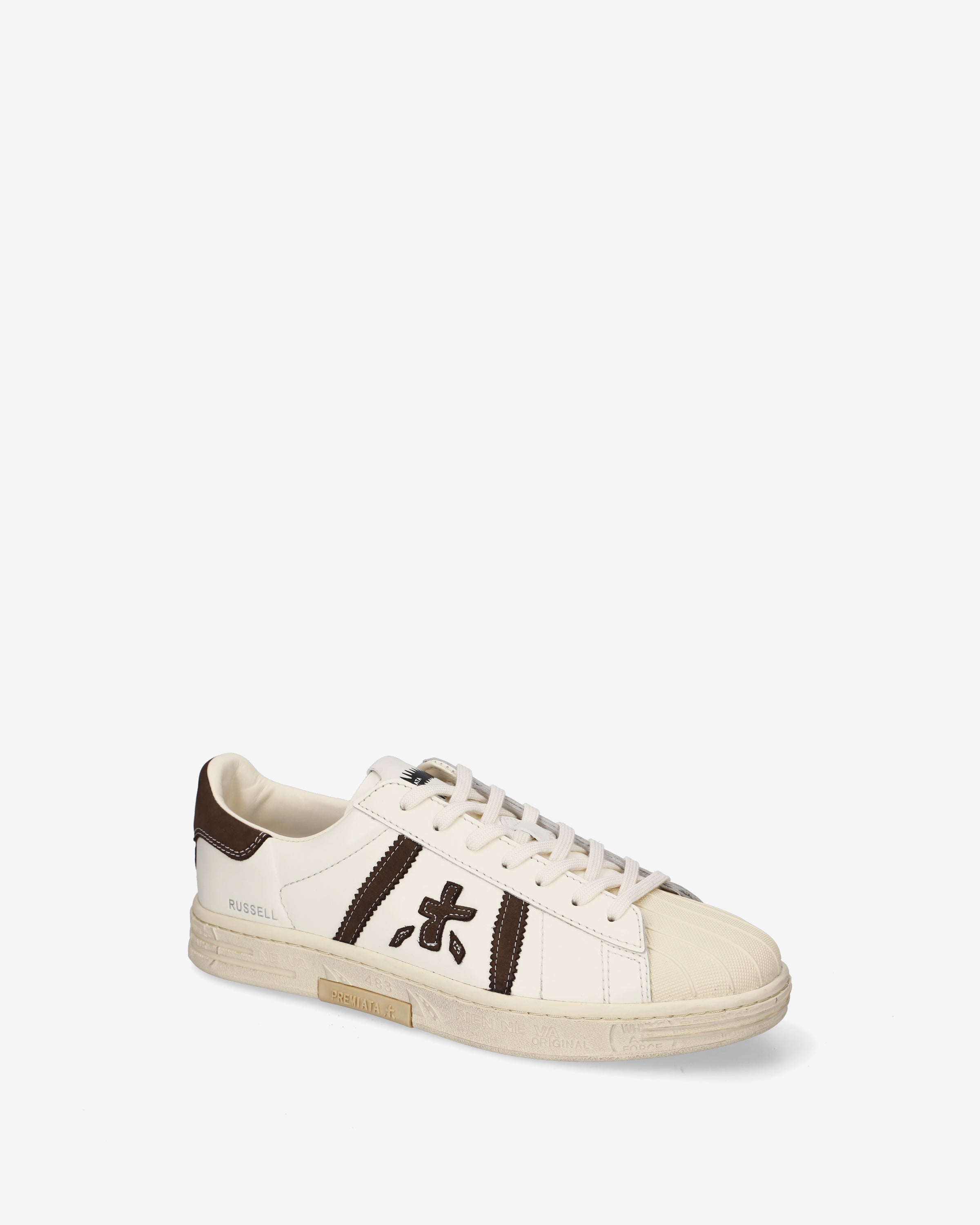 premiata-russell-8556-leder-sneaker-herren-panna-braun image 4