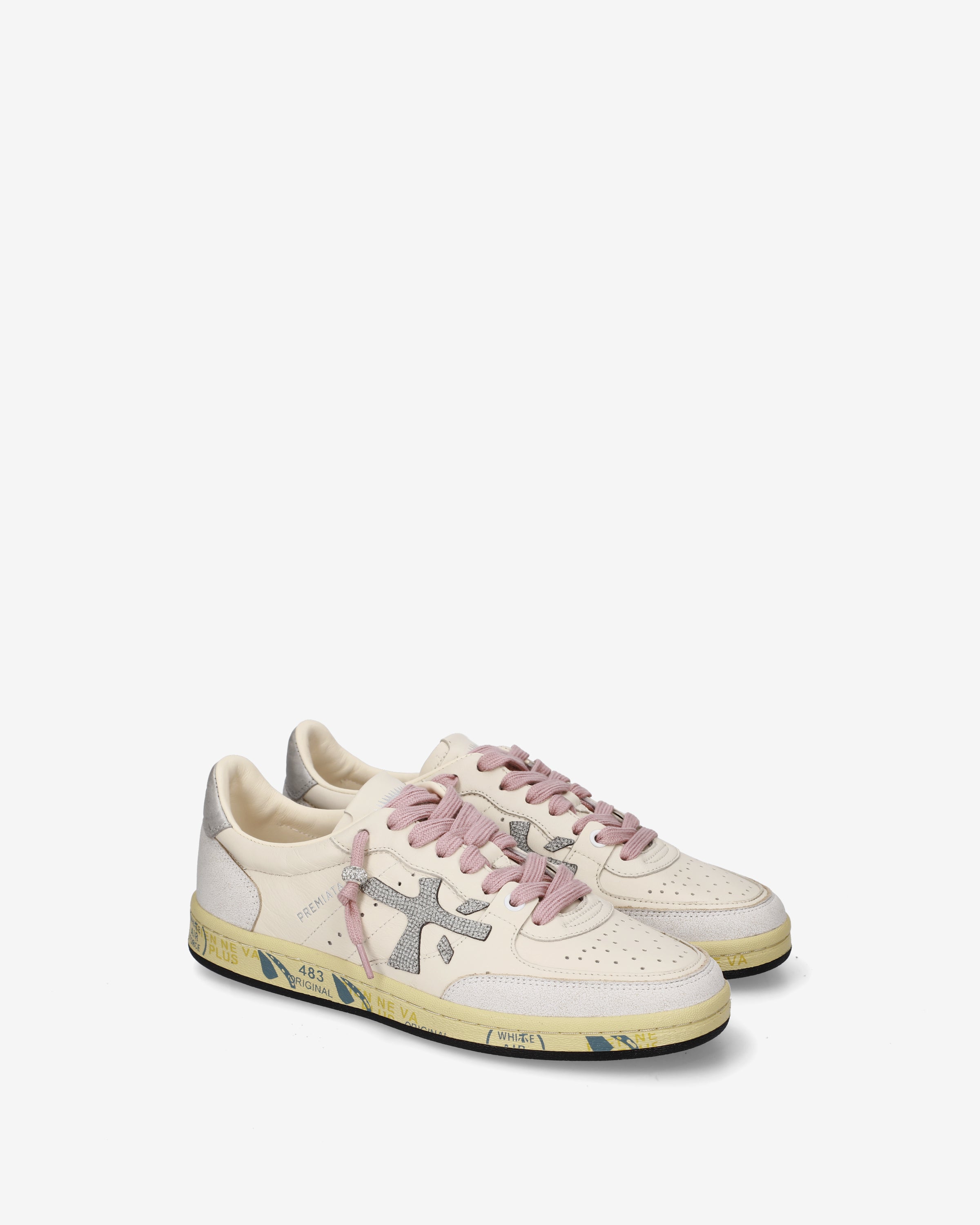 premiata-bskt-clayd-8467-sneaker-white-leder-suede image 2