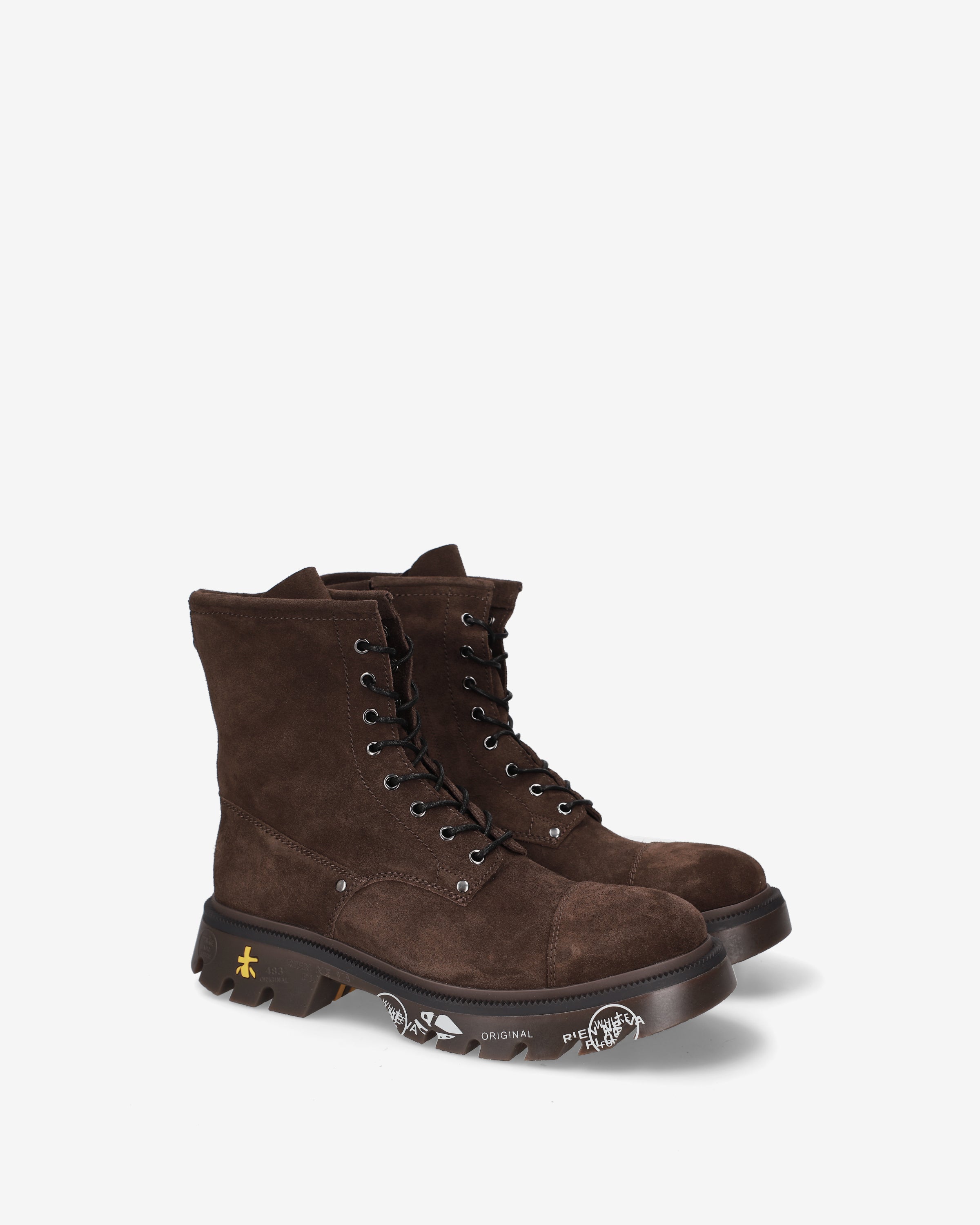 premiata-clapham-521-herren-combat-boot-suede-braun image 2