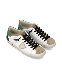 philippe-model-prsx-sneaker-herren-wei-flaschengr-n-braun image 4