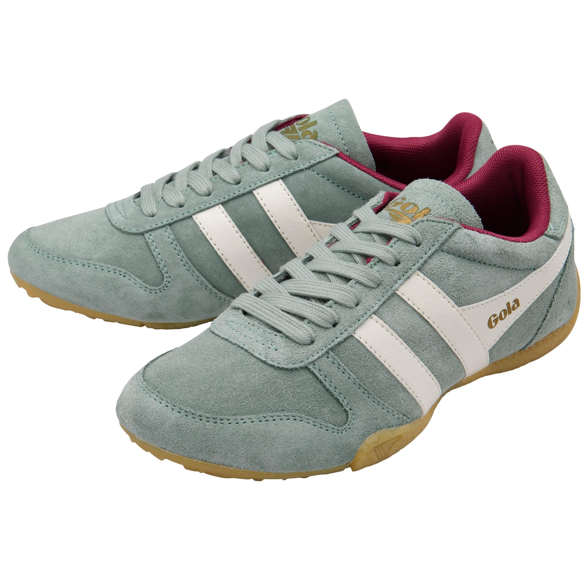 gola-chase-damen-sneaker-wildleder-gr-n-off-white-kirschrot image 3