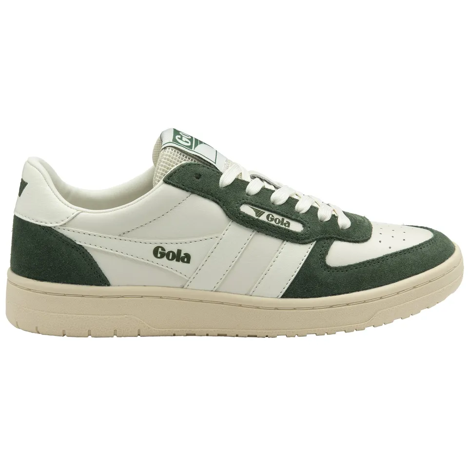 gola-hawk-89-damen-sneaker-retro-court-sneaker-mit-gr-nen-wildleder-akzenten image 1