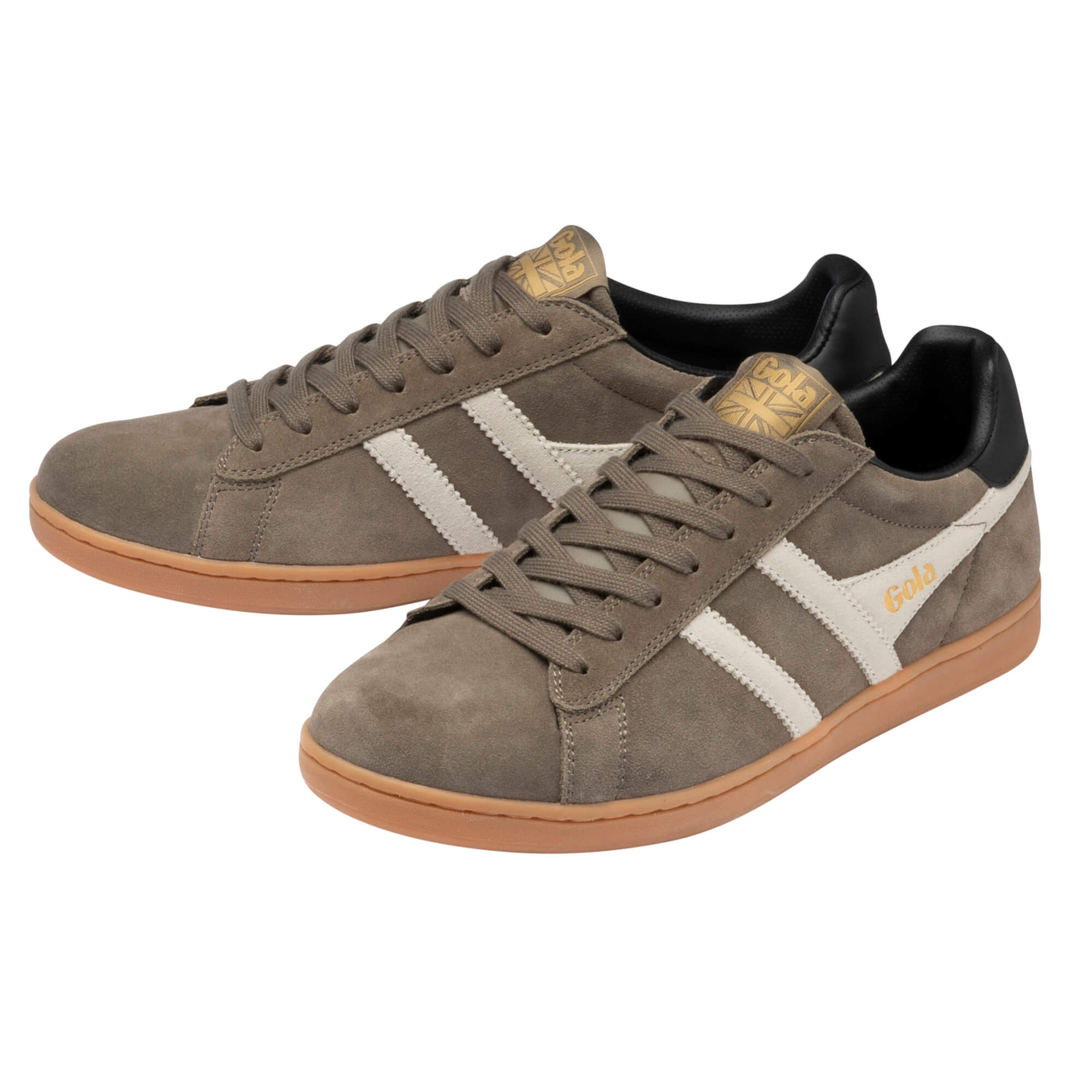 gola-equipe-ii-suede-sneaker-f-r-herren-moosgr-n-creme image 3