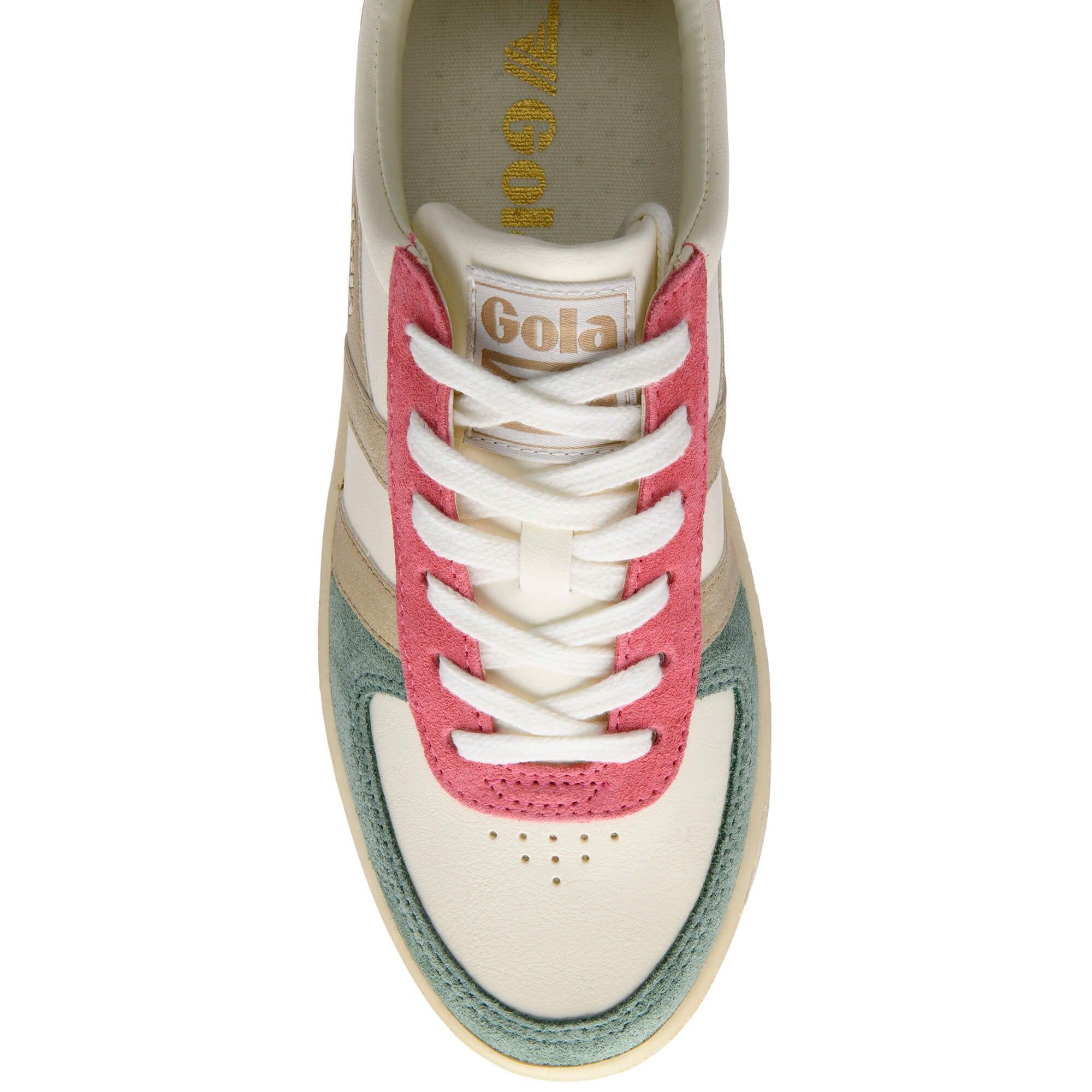 gola-grandslam-quadrant-damen-sneaker-off-white-gr-n-gold-lachsrosa image 5