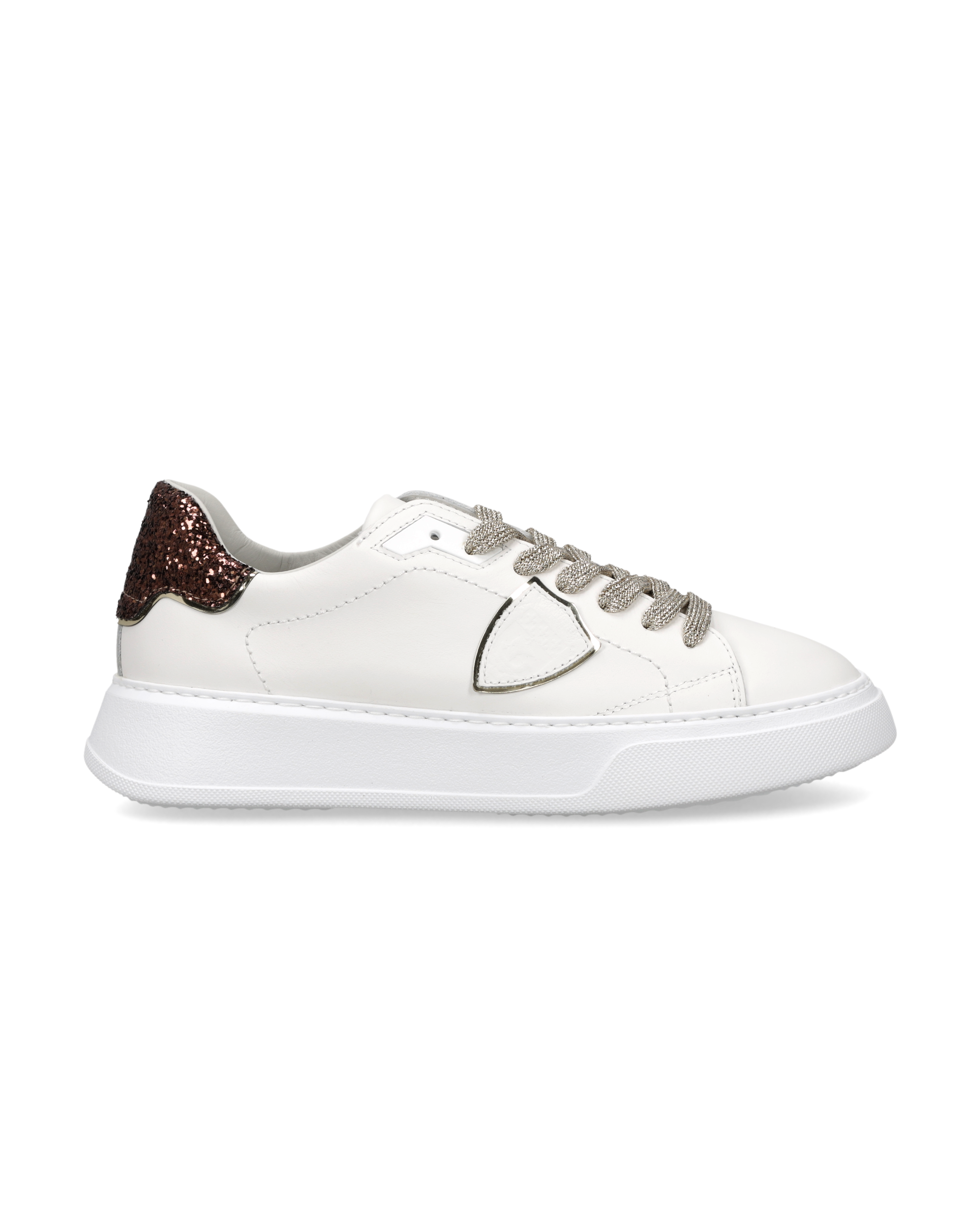 philippe-model-temple-damen-sneaker-wei-braun-pailletten image 1