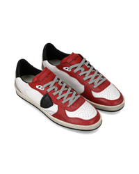 philippe-model-pgal-herren-sneaker-wei-rot-schwarz image 4
