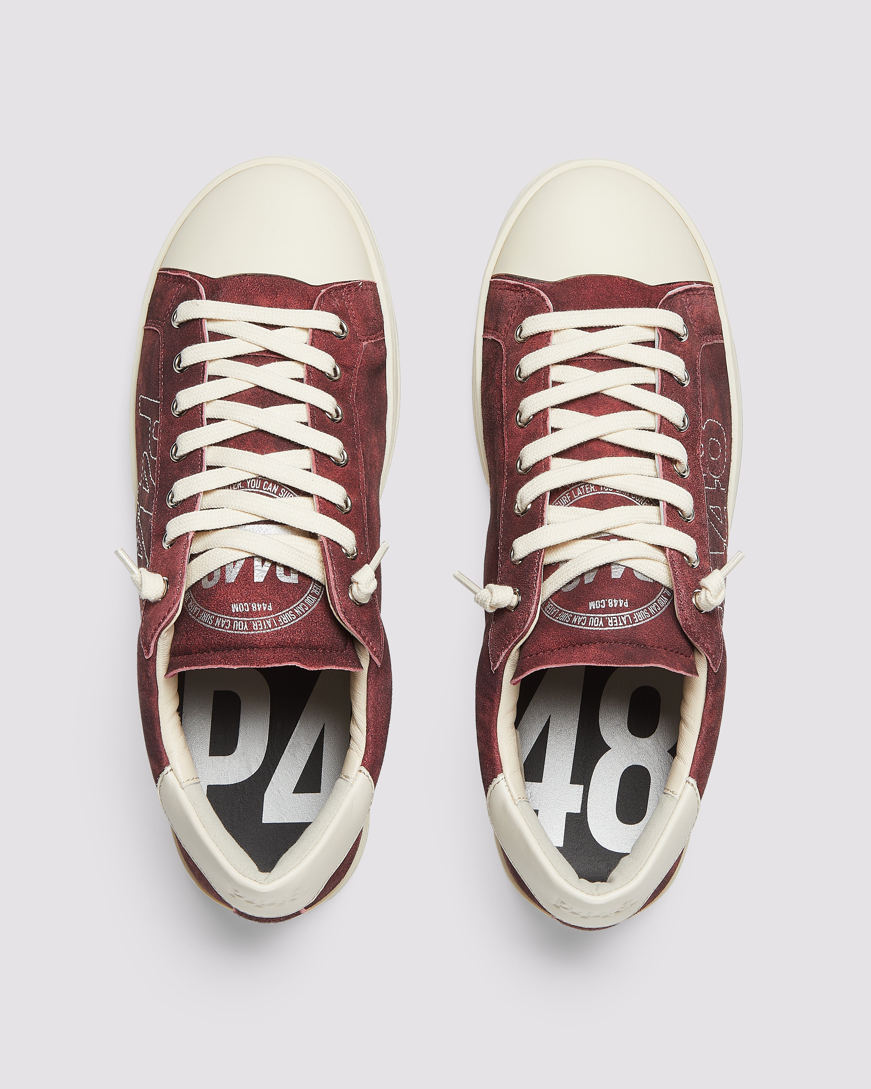 p448-john-stitch-wine-low-top-sneaker-damen image 2