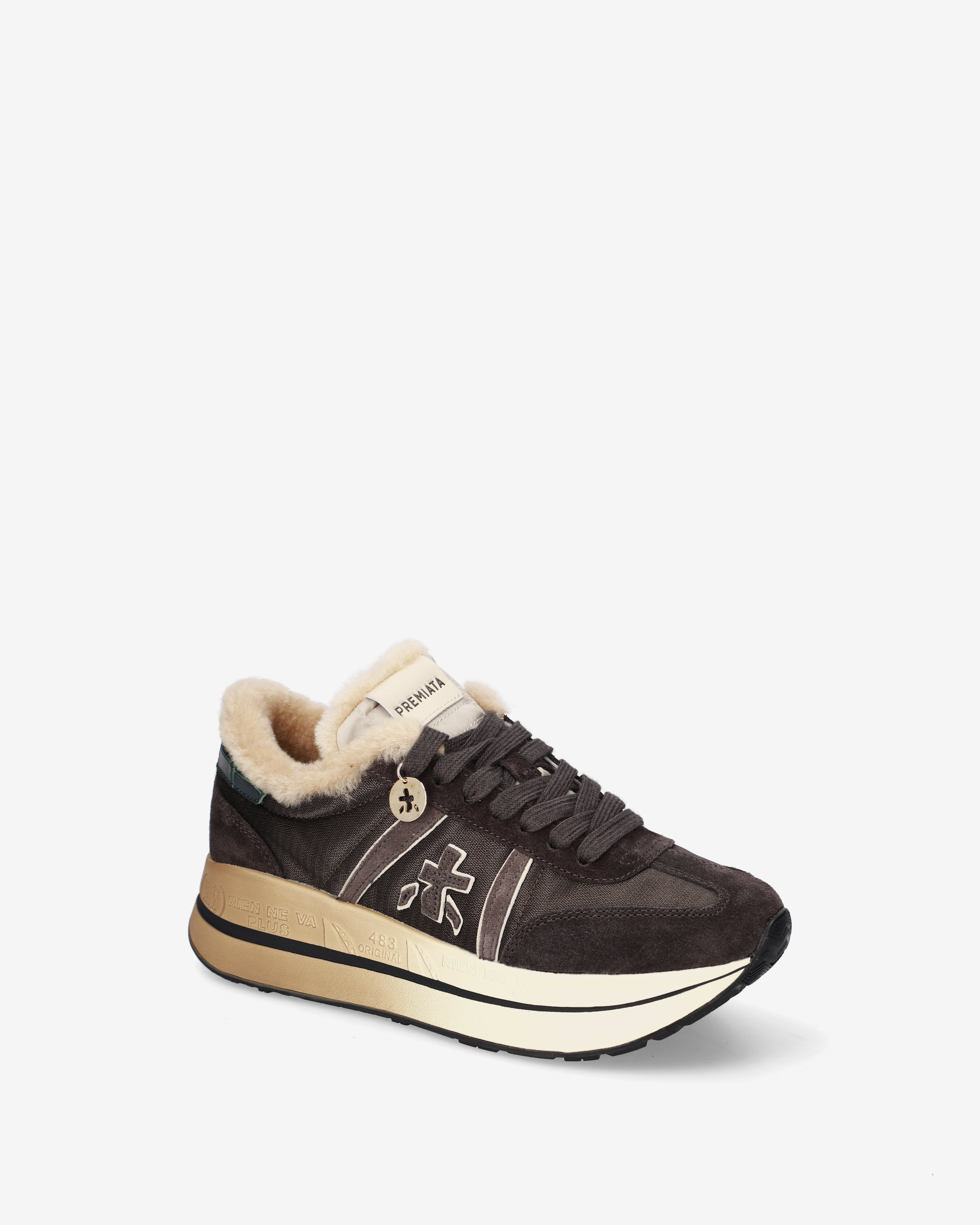premiata-bethcoin-8505m-damen-sneaker-vintage-platform-montone image 4