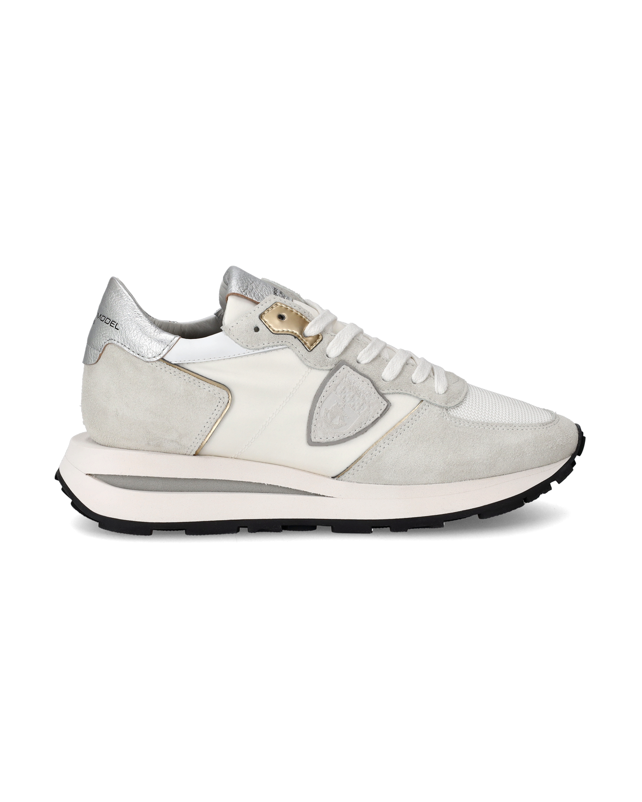 philippe-model-tropez-high-sneaker-damen-wei-silber image 1