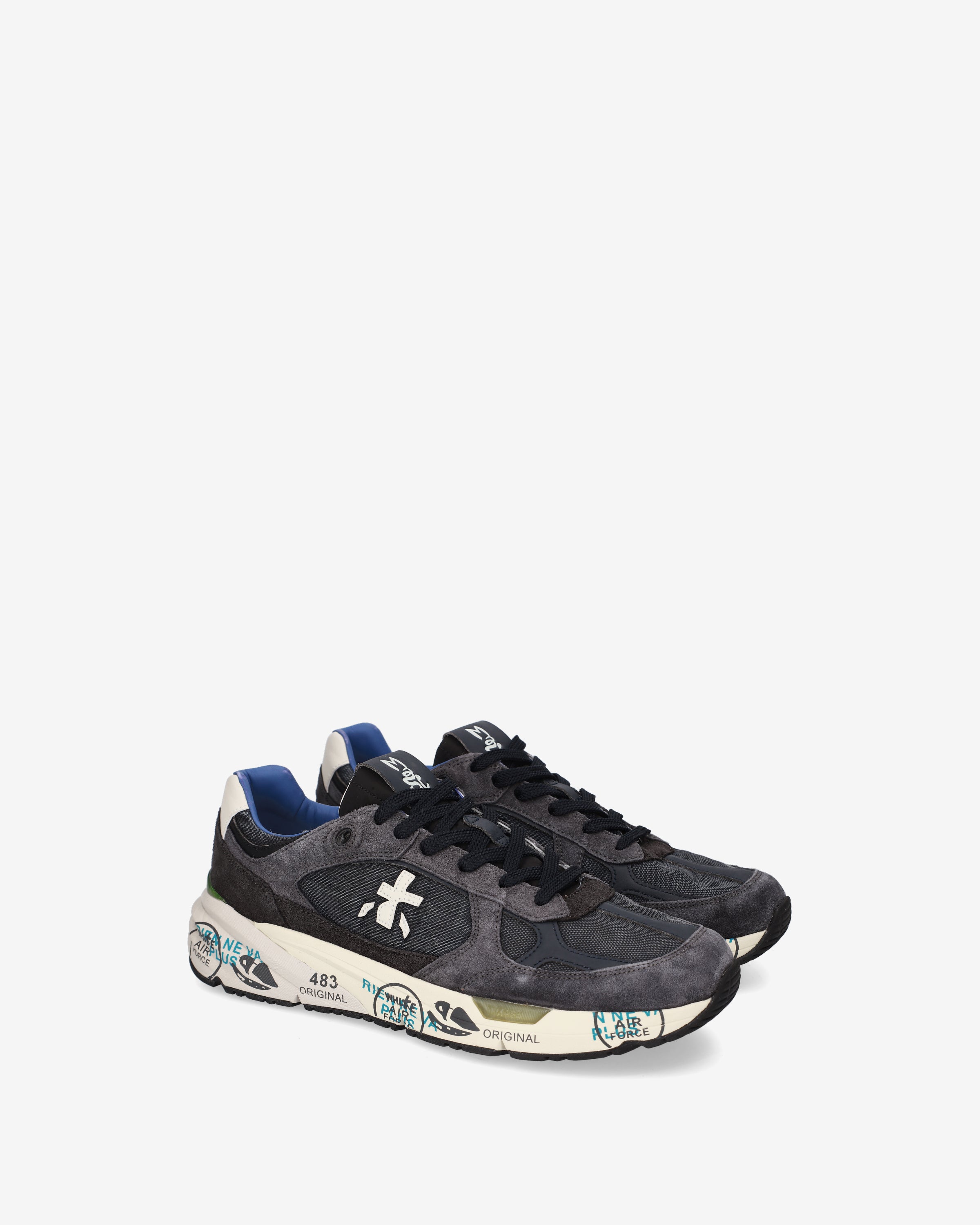 premiata-mase25-8014-sneaker-herren-navy-panna-suede-textil image 2