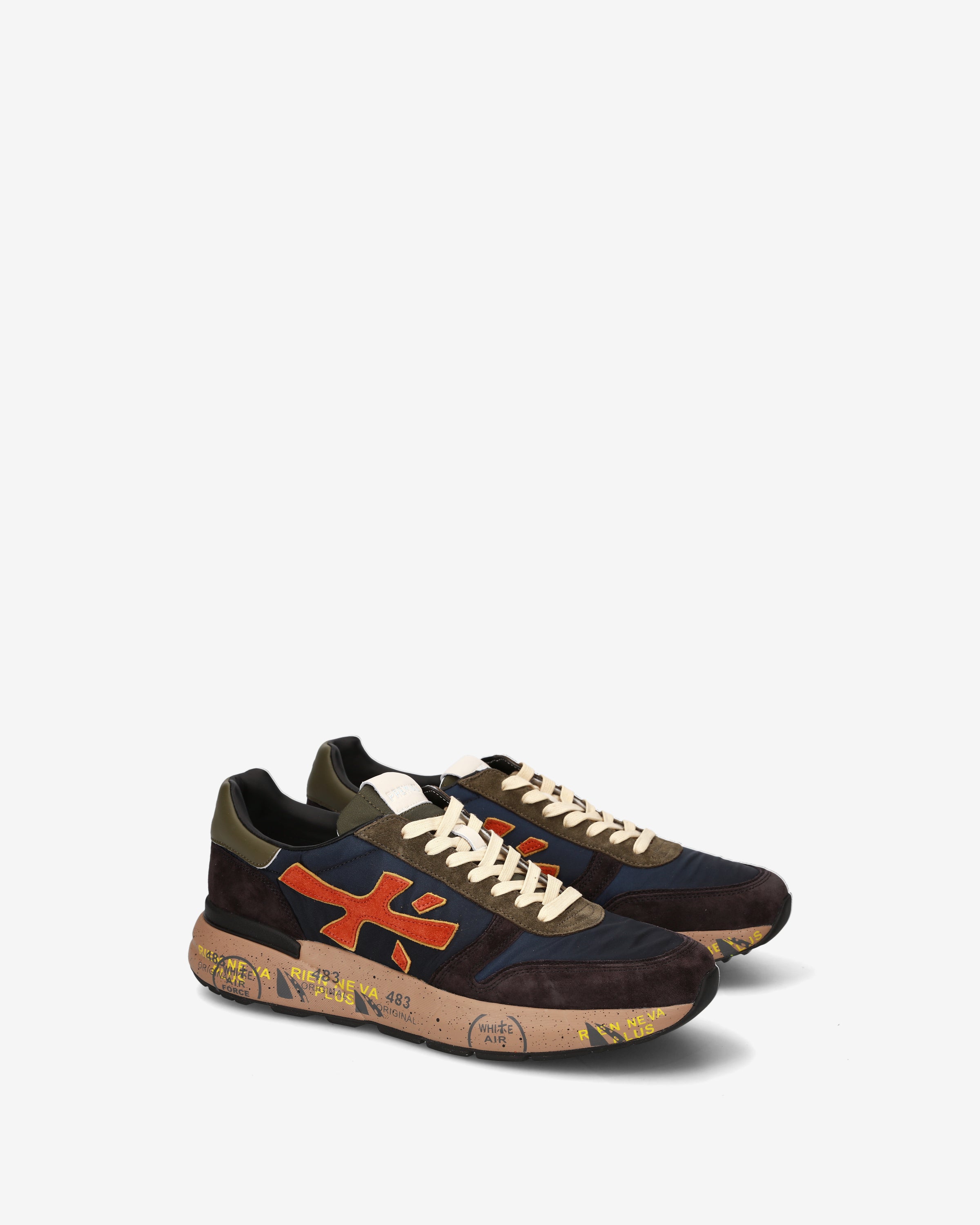 premiata-mick-7721-sneaker-navy-braun-herren-tech image 2