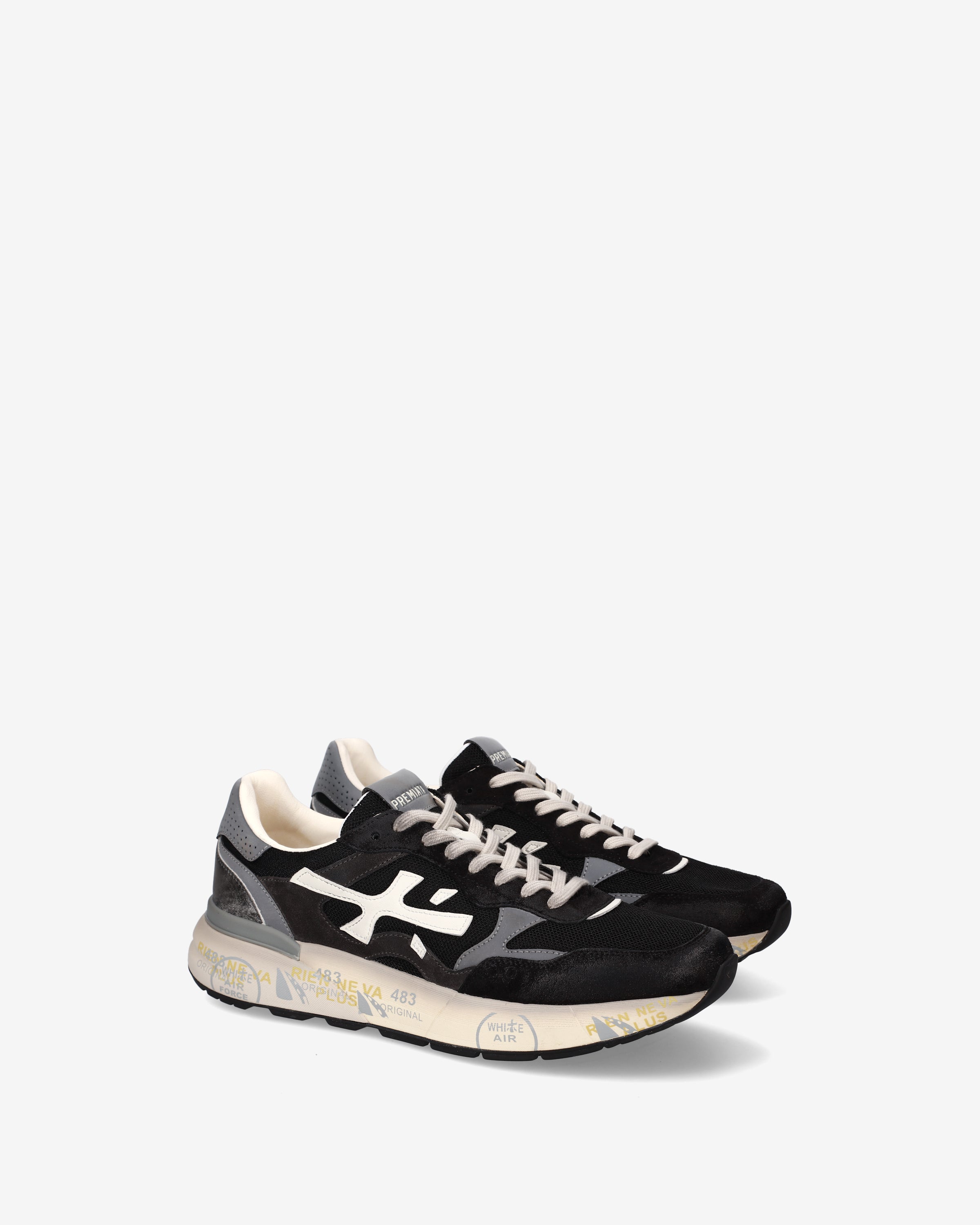 premiata-mick-0-1-8119-sneaker-schwarz-grau-herren image 2