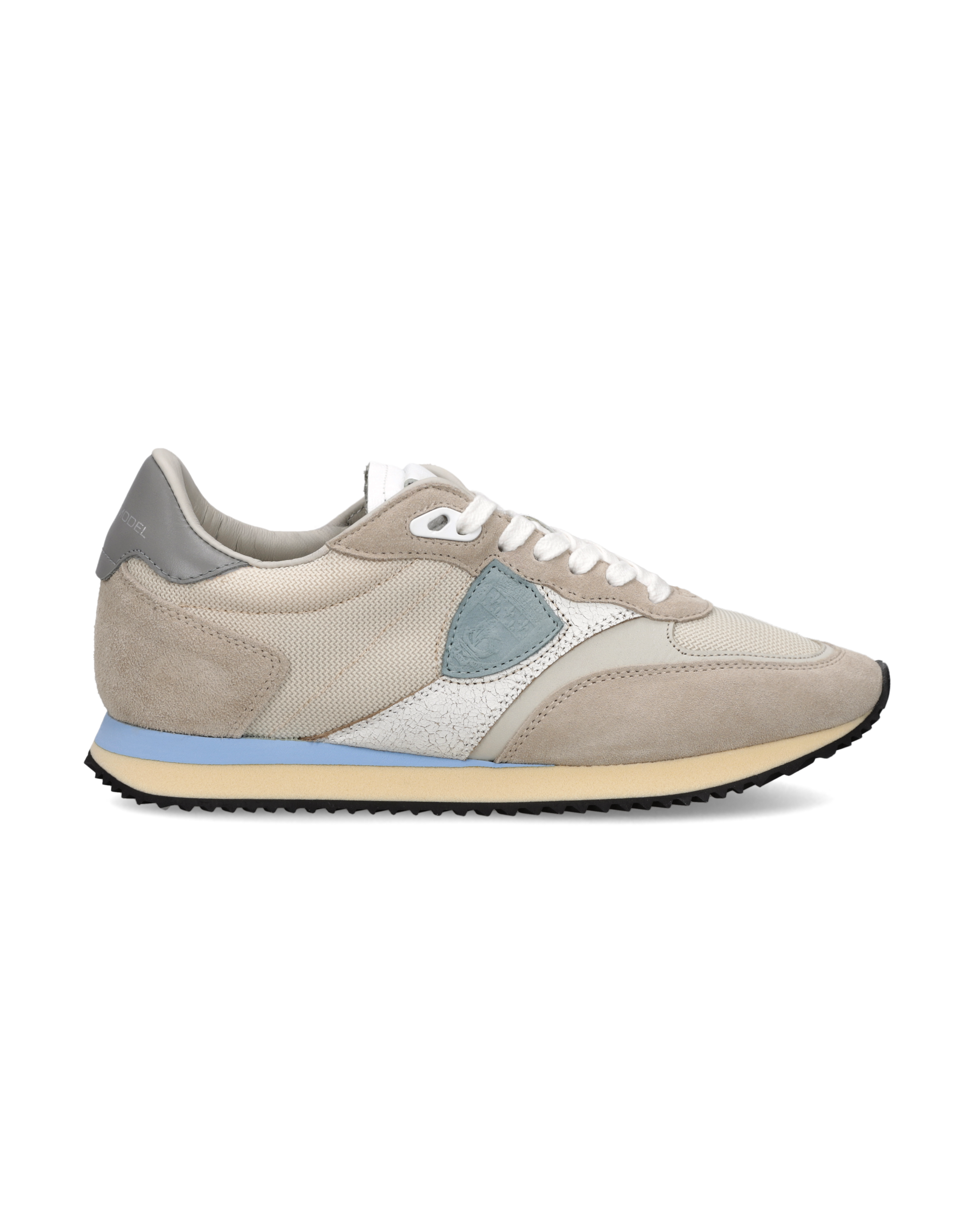 philippe-model-blville-damen-sneaker-sand-hellblau-grau image 1