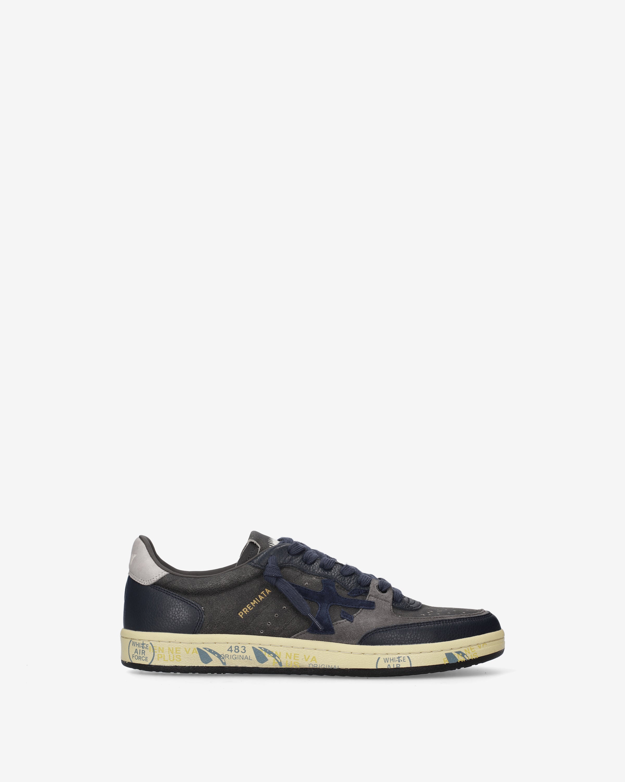 premiata-bskt-clay-8444-sneaker-navy-grey-leder-suede-herren image 1