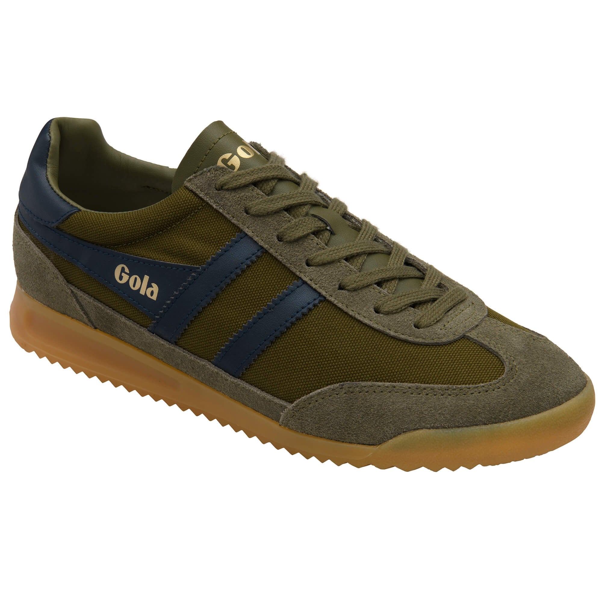 gola-tornado-herren-terrace-sneaker-khaki-nylon-wildleder-marineblau image 2