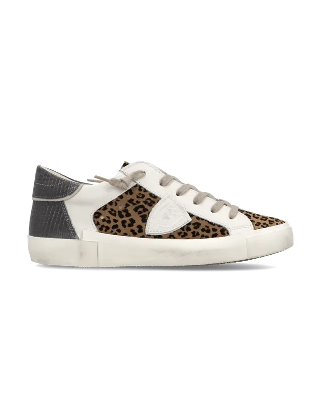 philippe-model-prsx-sneaker-damen-wei-grau-animal-print image 1
