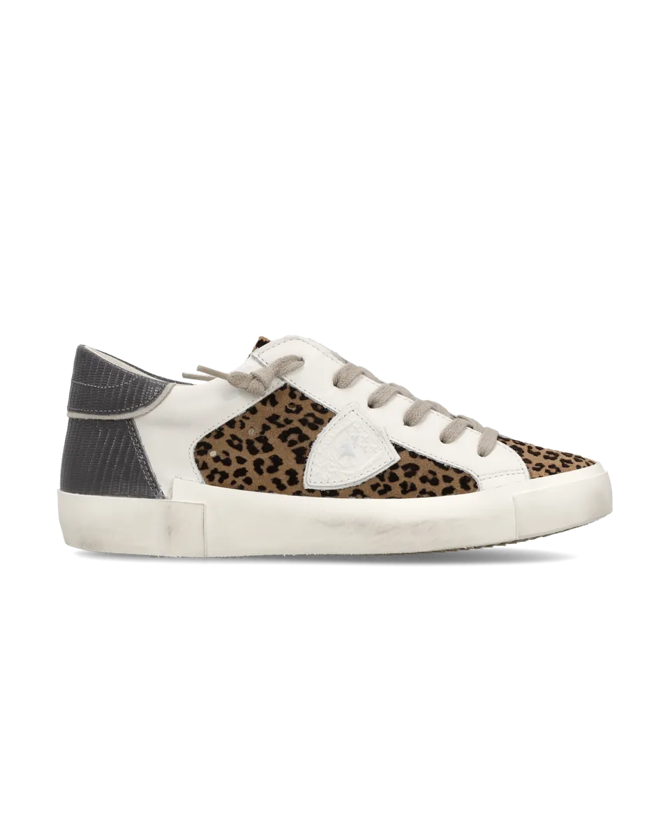 philippe-model-prsx-sneaker-damen-wei-grau-animal-print image 1