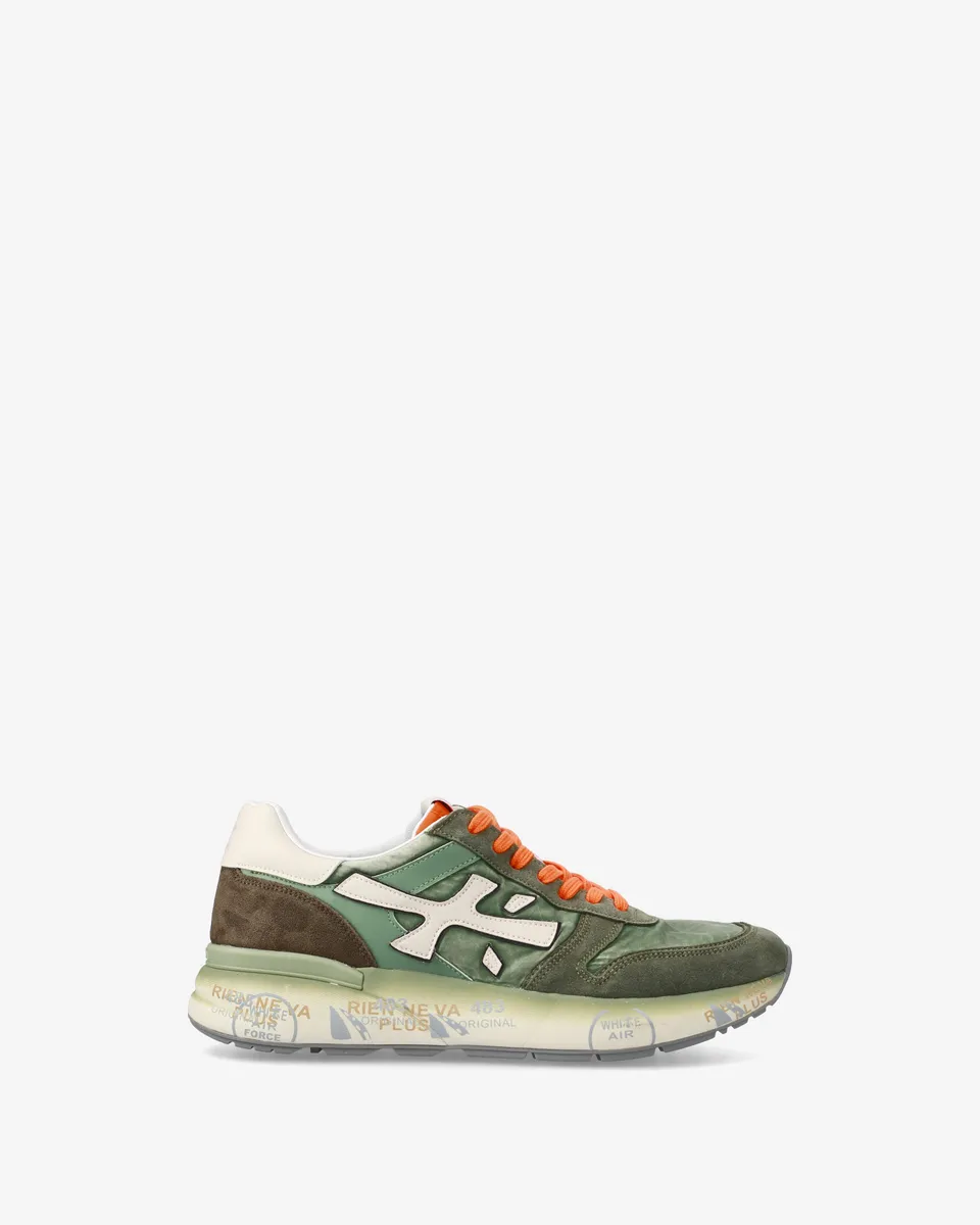 premiata-mick-7244-sneaker-salbeigr-n-herren-suede-mesh image 1