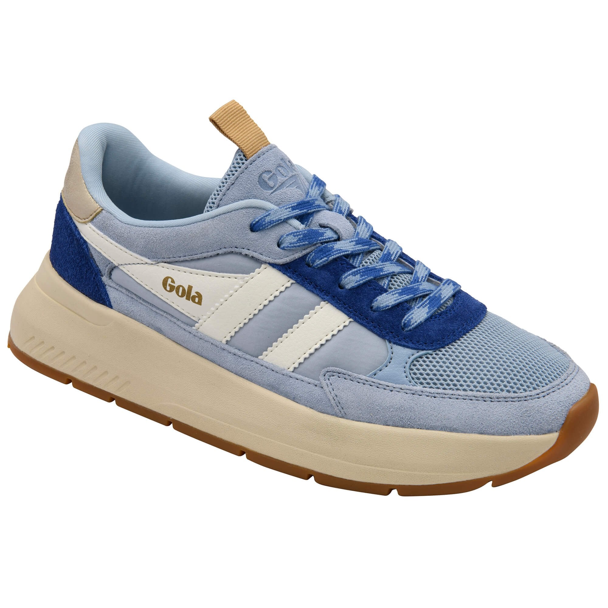 gola-phoenix-sneaker-f-r-damen-wildleder-mix-hellblau-mondlicht-gold image 2