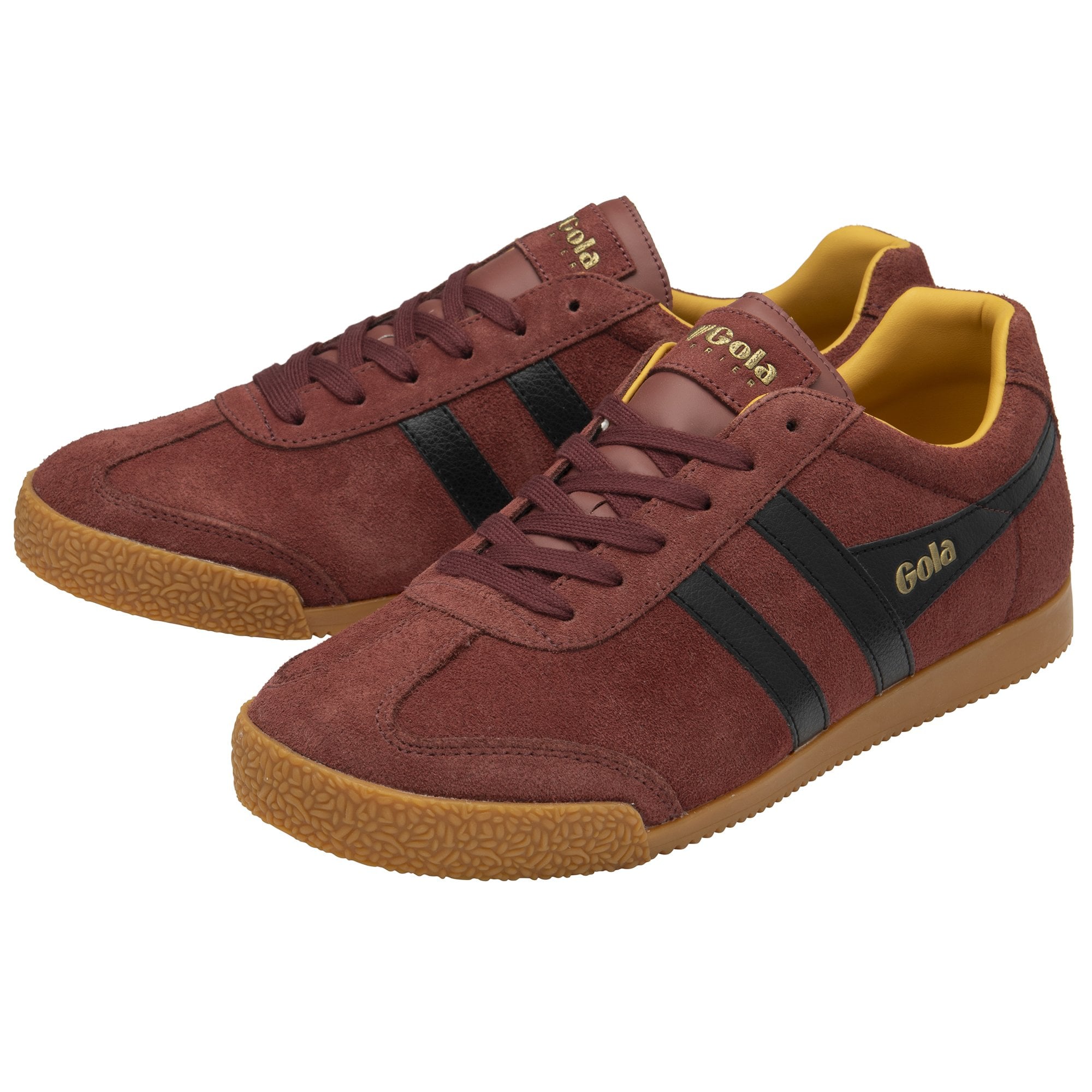 gola-harrier-herren-sneaker-aus-wildleder-ockerrot-schwarz image 3
