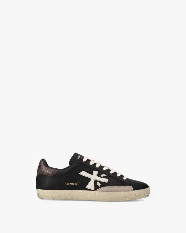 premiata-stevend-7603-sneaker-leder-suede-schwarz-panna-bronze image 1