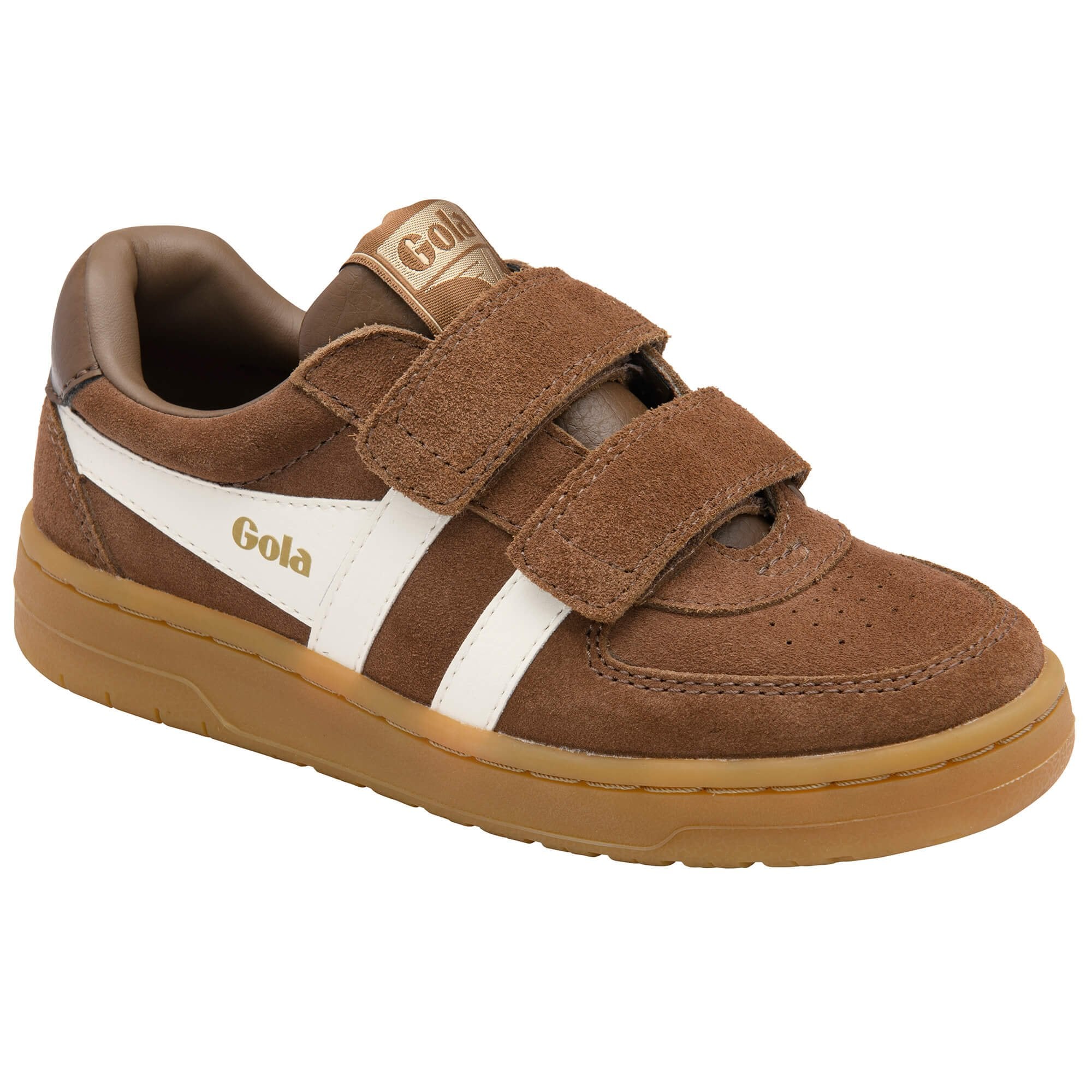 gola-hawk-wildleder-sneaker-f-r-kinder-ockerbraun-creme-mit-klettverschluss image 2
