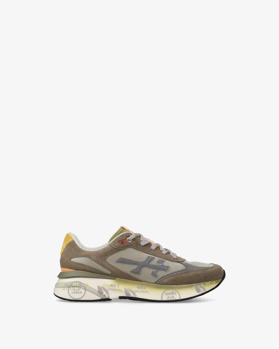 premiata-moerun-7871-sneaker-herren-tortora-multicolor image 1