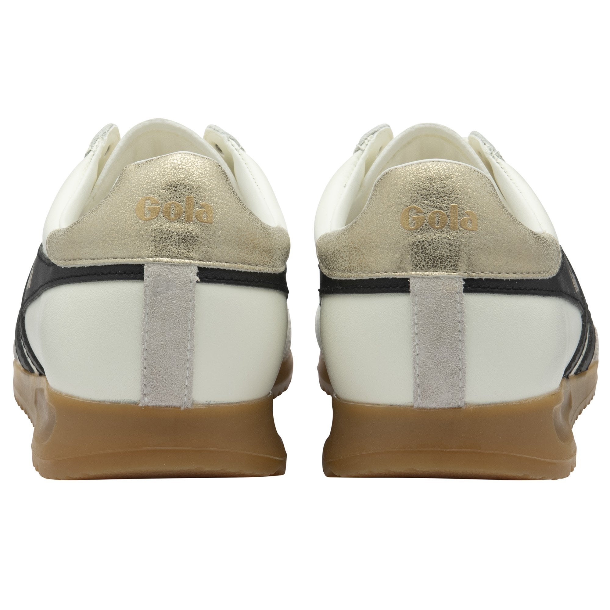 gola-torpedo-sneaker-f-r-damen-aus-leder-cremewei-schwarz-mit-goldlasche image 4