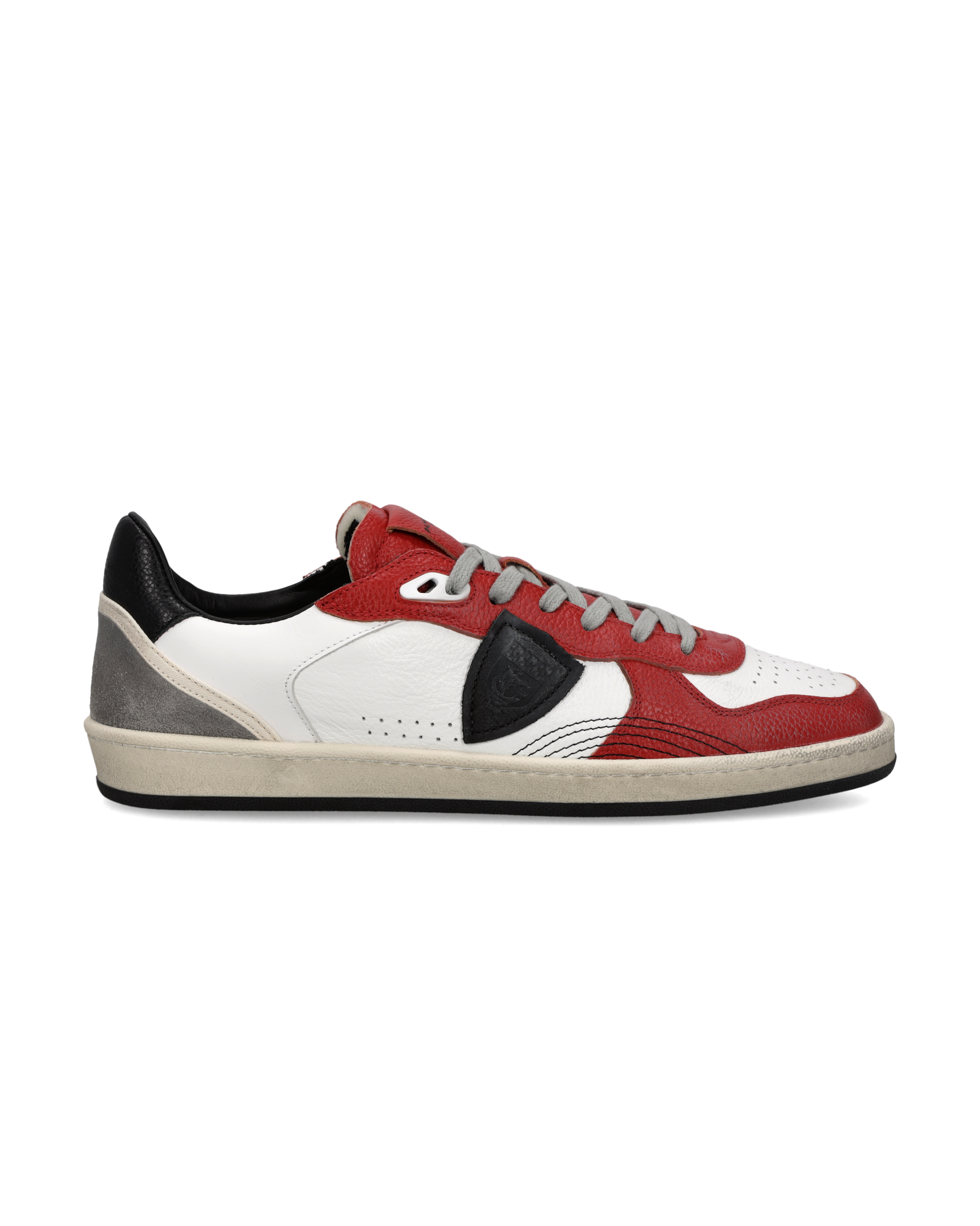 philippe-model-pgal-herren-sneaker-wei-rot-schwarz image 1