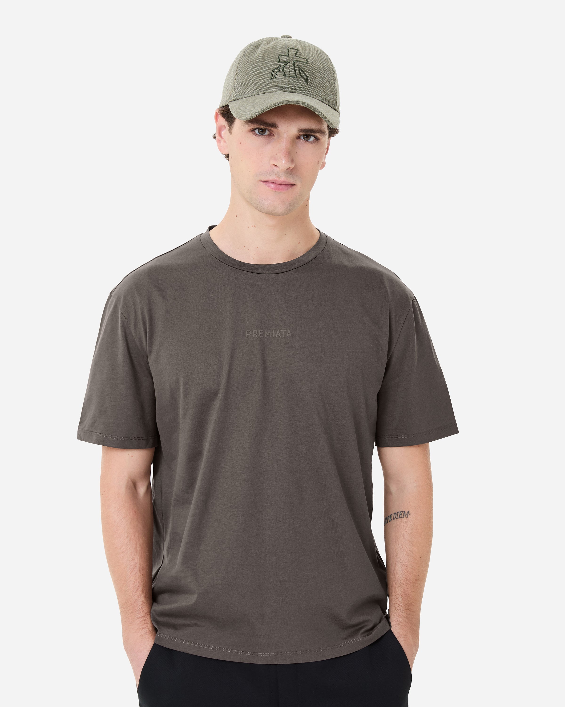 premiata-t-shirt-logo-essential-mud-herren-baumwolle image 2
