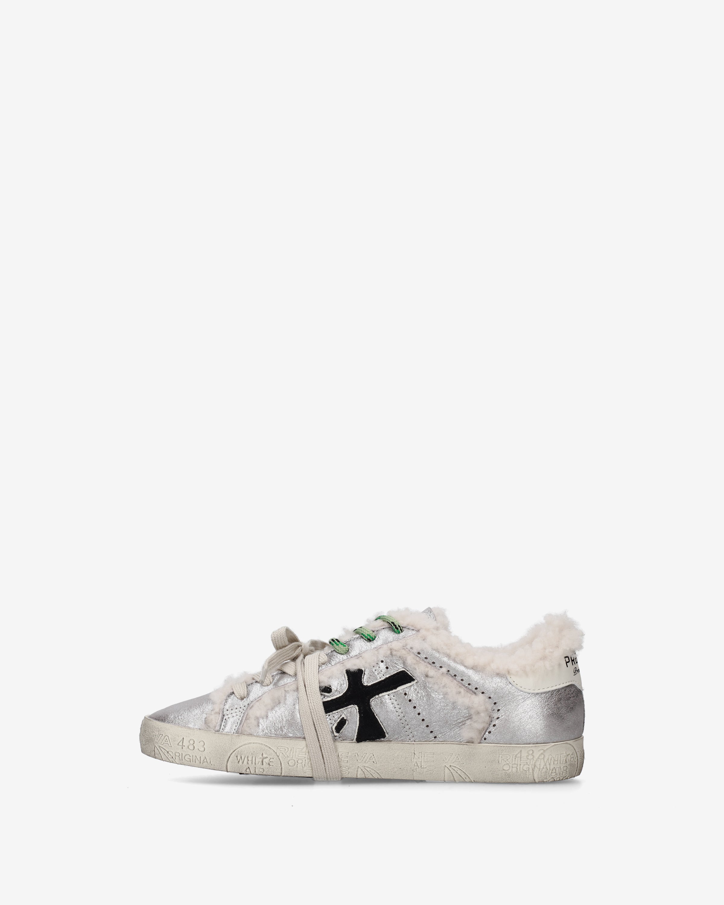 premiata-stevend-8694m-sneaker-argento-laminiert-shearling image 3