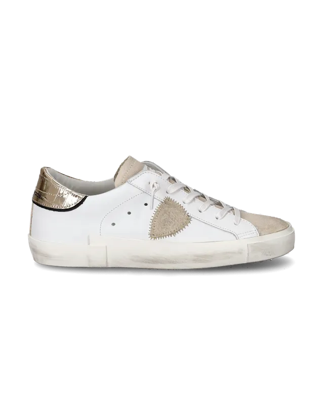 philippe-model-prsx-sneaker-damen-wei-gold-leder image 1