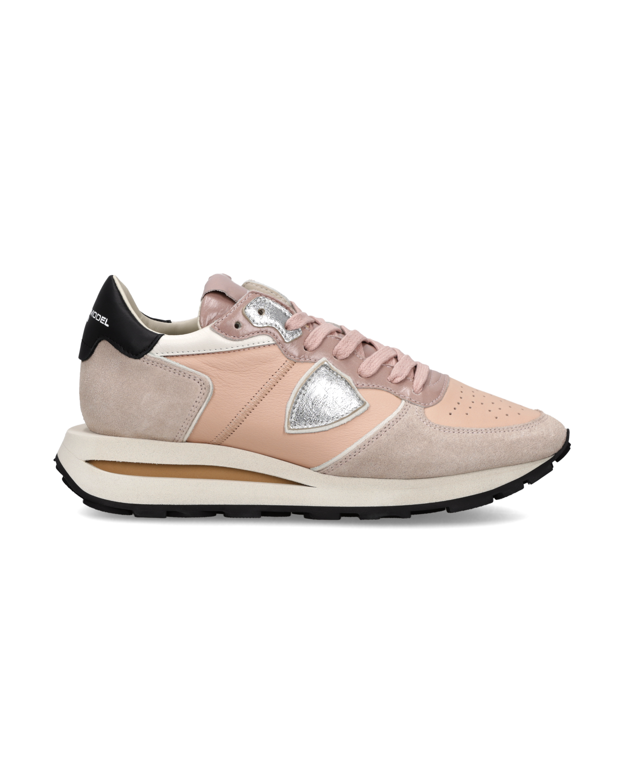 philippe-model-tropez-haute-damen-sneaker-rosa-schwarz image 1