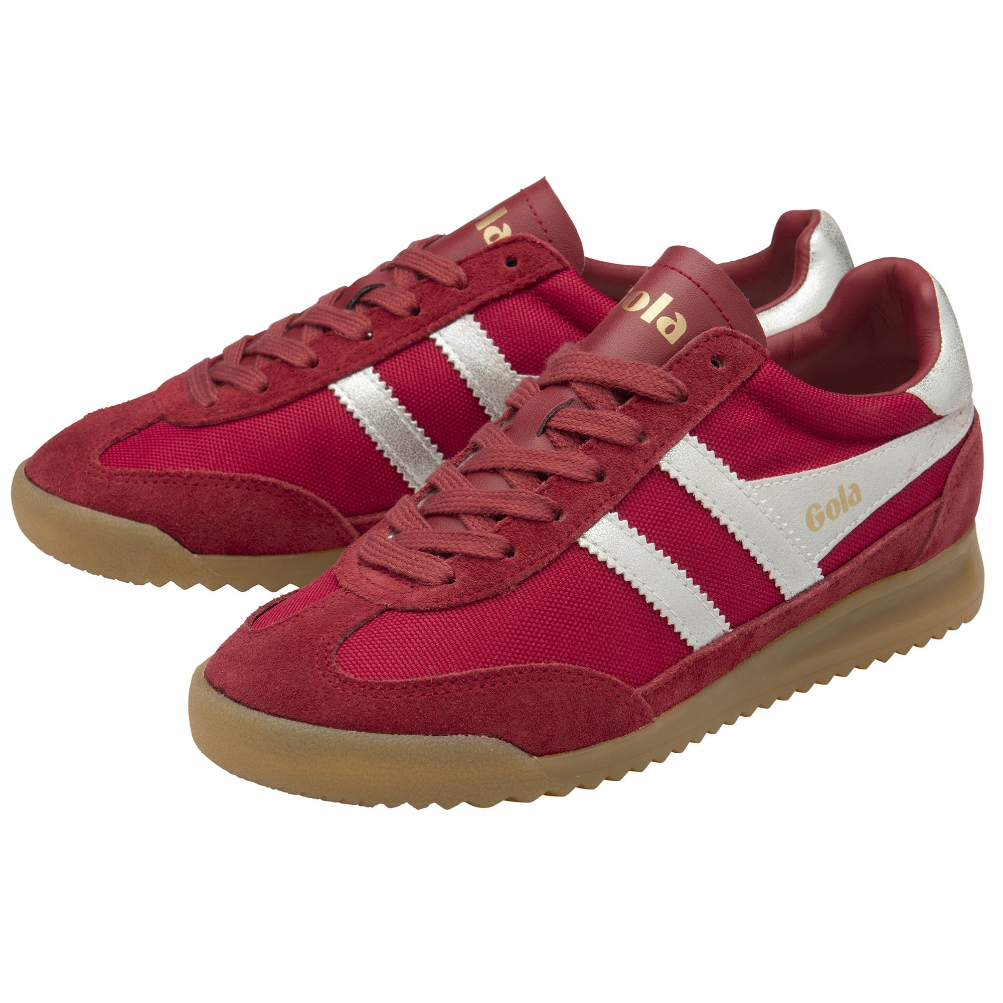 gola-tornado-sneaker-f-r-damen-rot-nylon-wildleder image 3