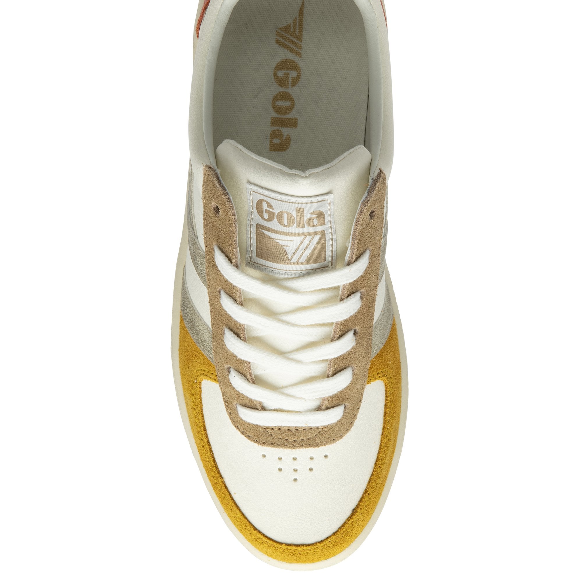 gola-grandslam-quadrant-damen-sneaker-off-white-sonnengelb-gold image 5