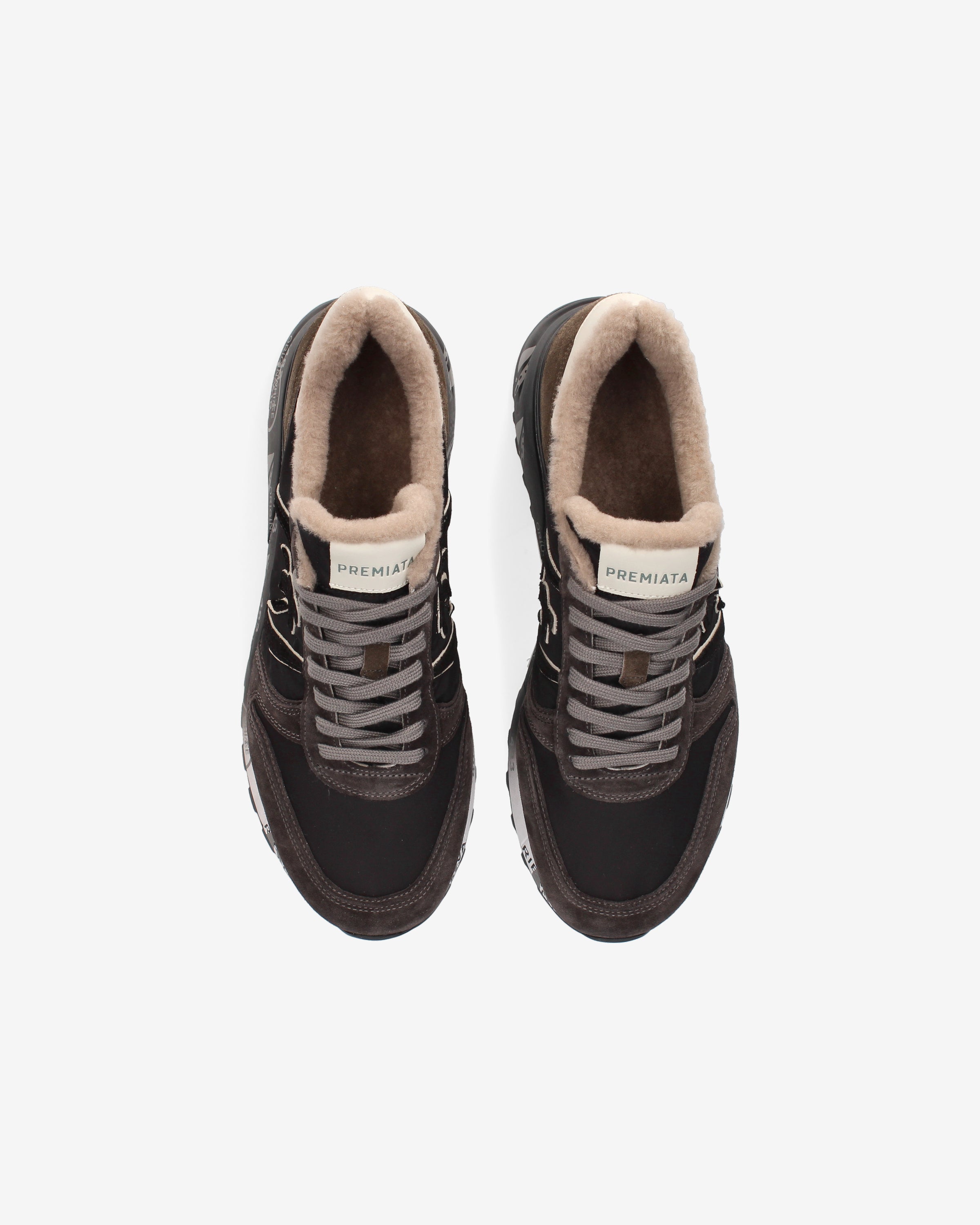 premiata-lander-6103-herren-winter-sneaker-lammfell-braun-schwarz image 6