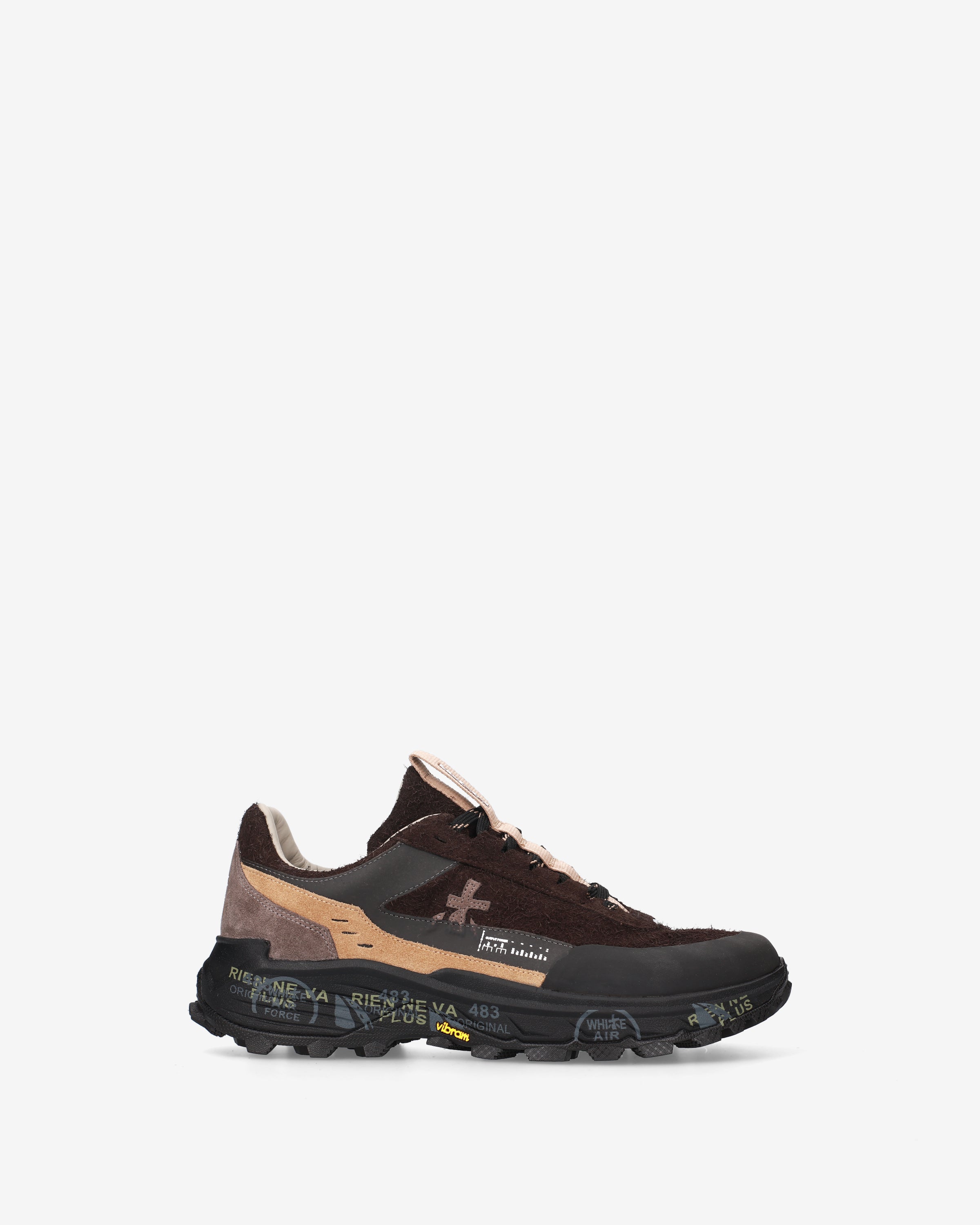 premiata-devin-500-outdoor-sneaker-herren-dunkelbraun-beige-vibram-sohle image 1