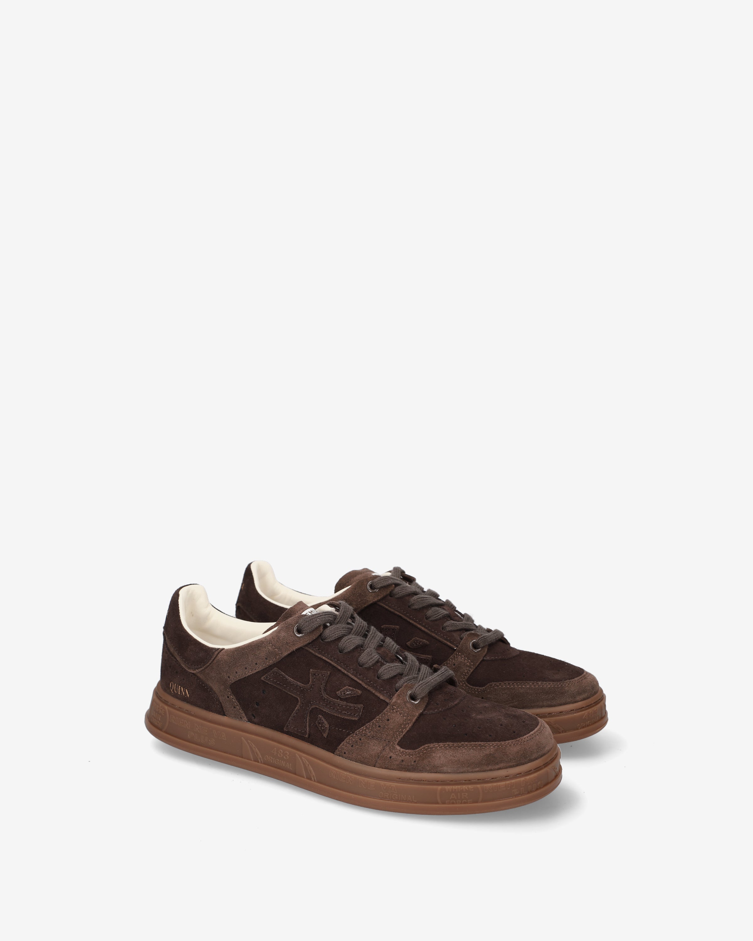 premiata-quinn-8648-herren-suede-sneaker-testa-di-moro image 2