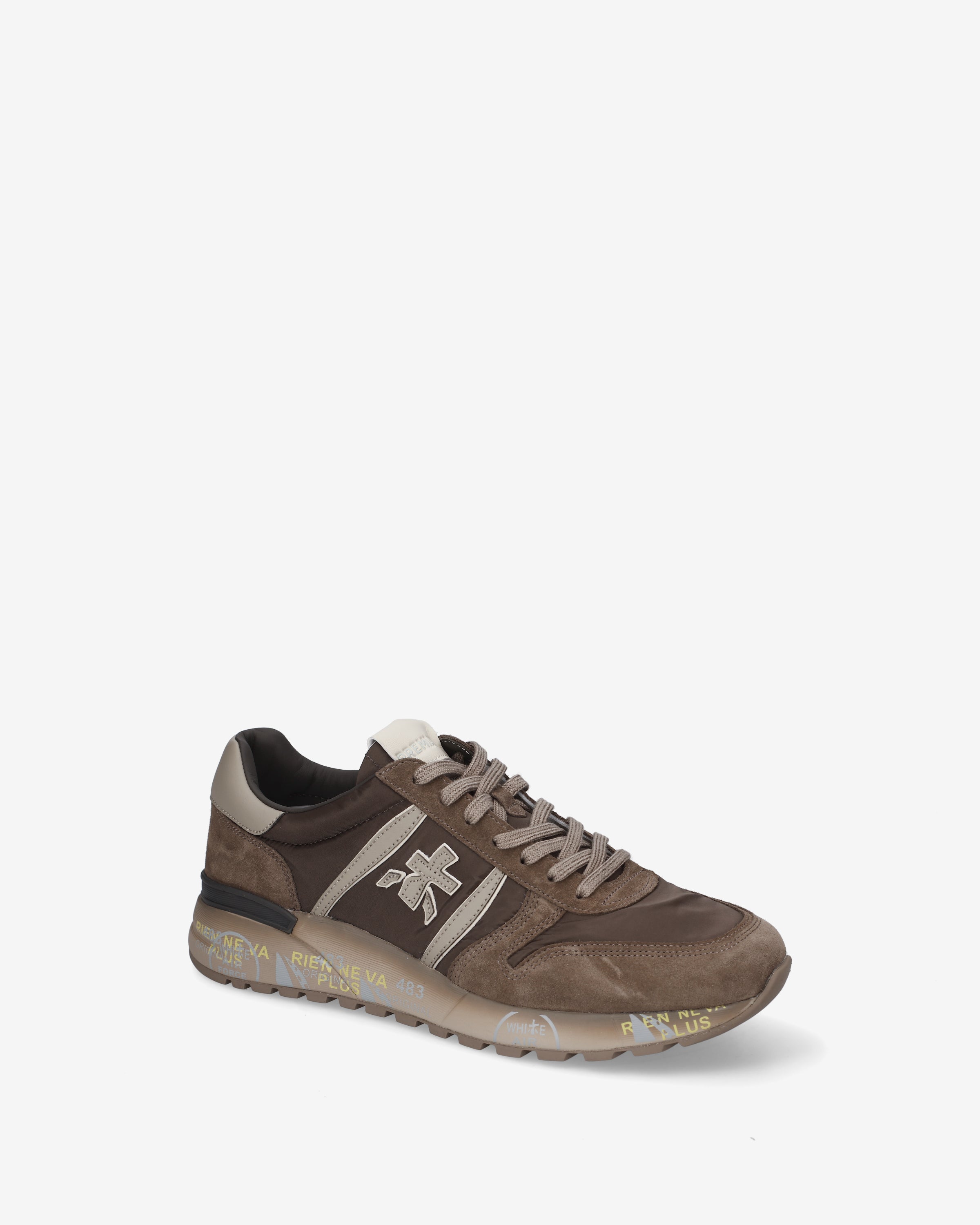 premiata-lander-8410-sneaker-braun-nylon-suede image 4