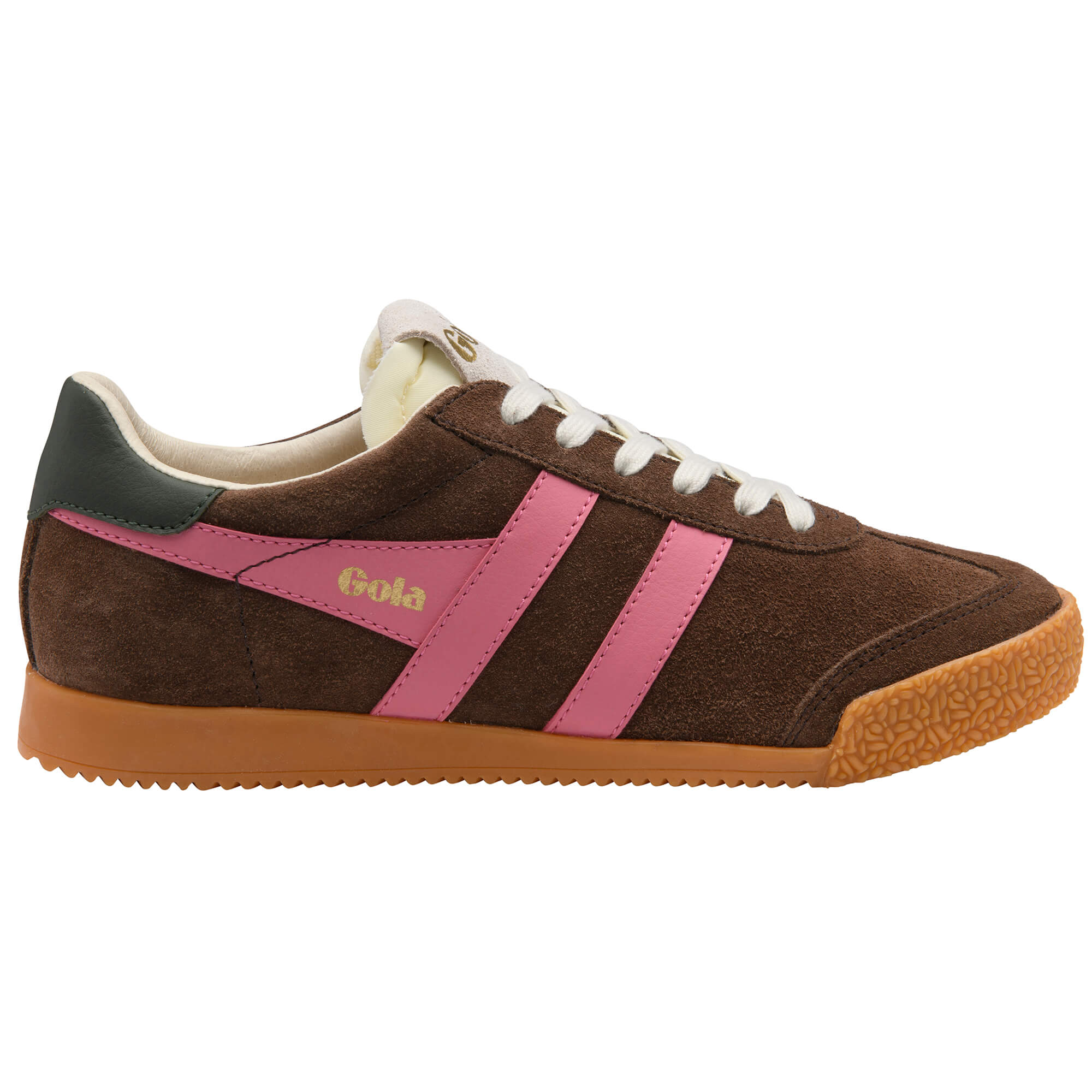 gola-elan-sneaker-f-r-damen-heritage-trainingsschuh-dunkelbraun-pink-khaki image 1