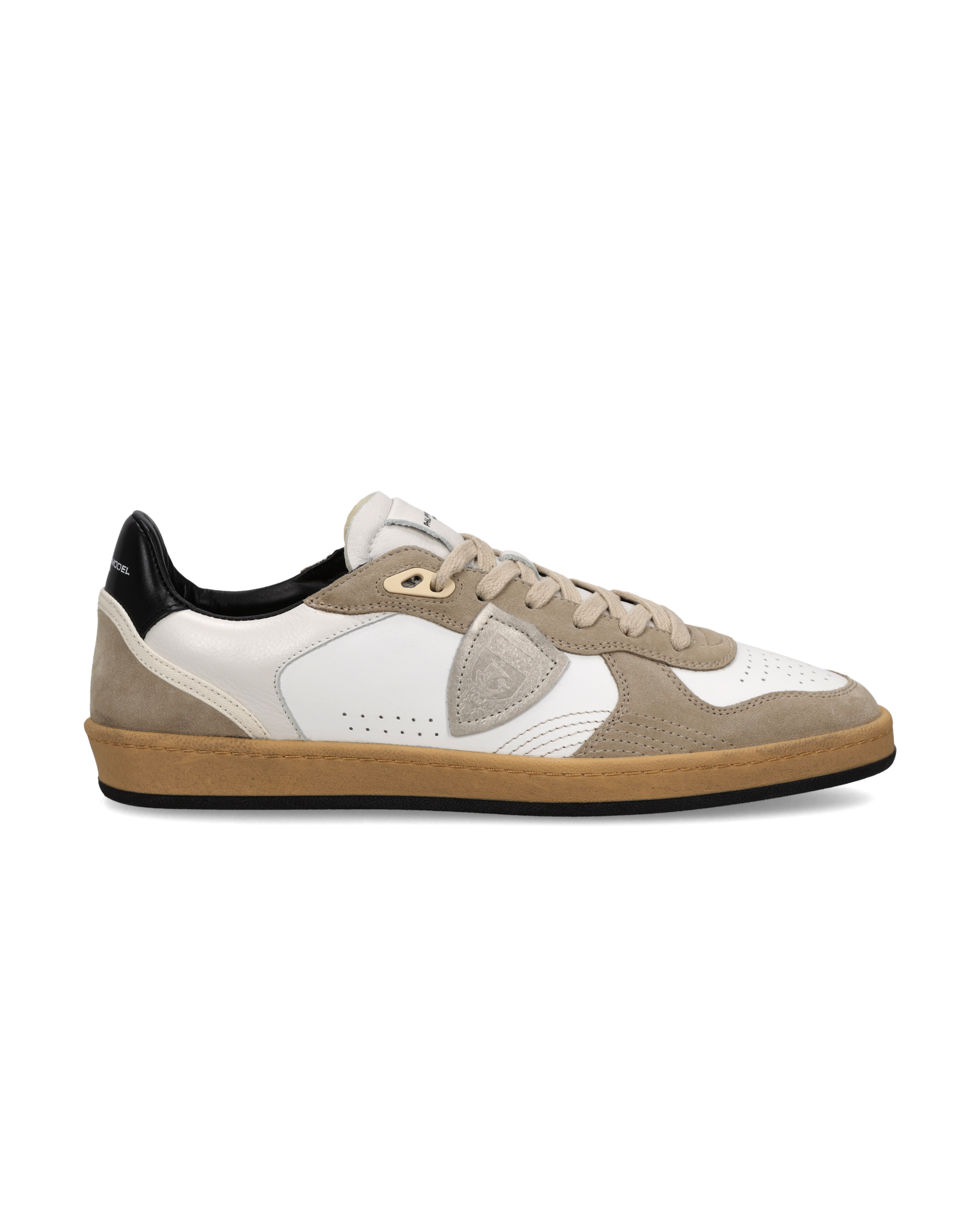 philippe-model-pgal-herren-sneaker-wei-beige-schwarz image 1