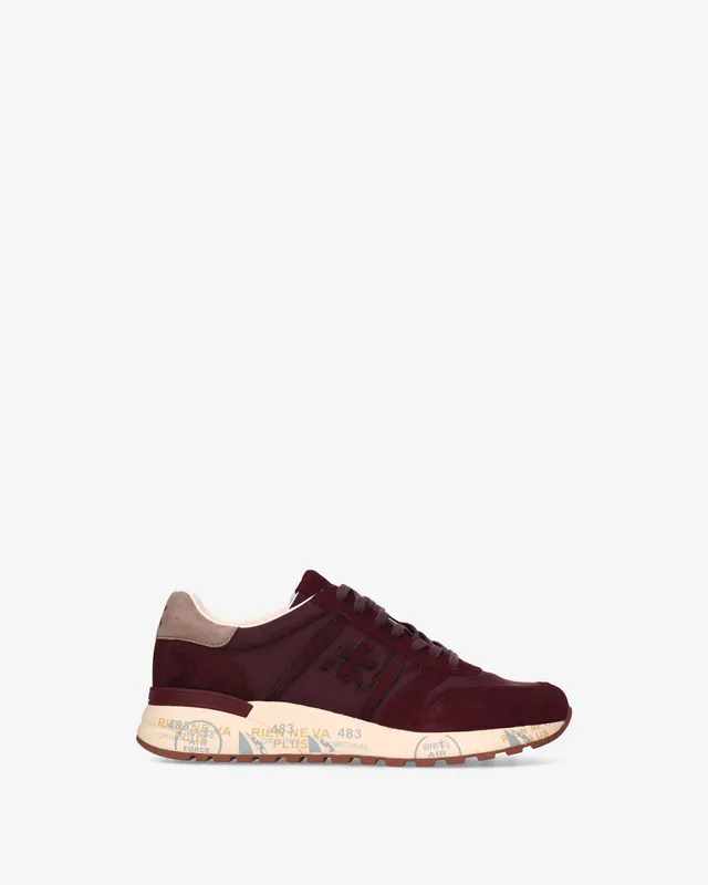 premiata-lander-8411-sneaker-bordeaux-nylon-herren image 1