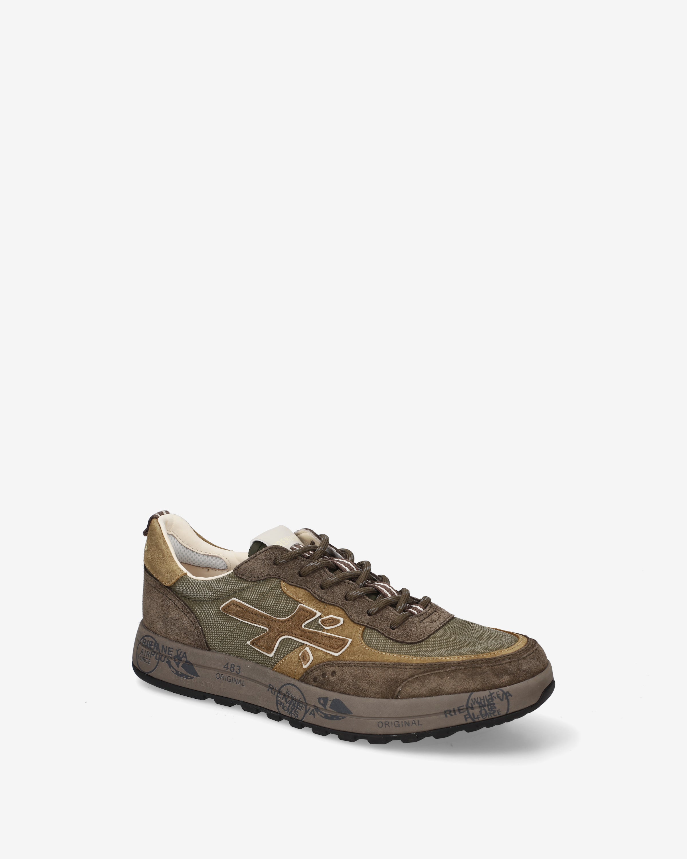 premiata-nous-8463-herren-sneaker-suede-olive-beige image 4