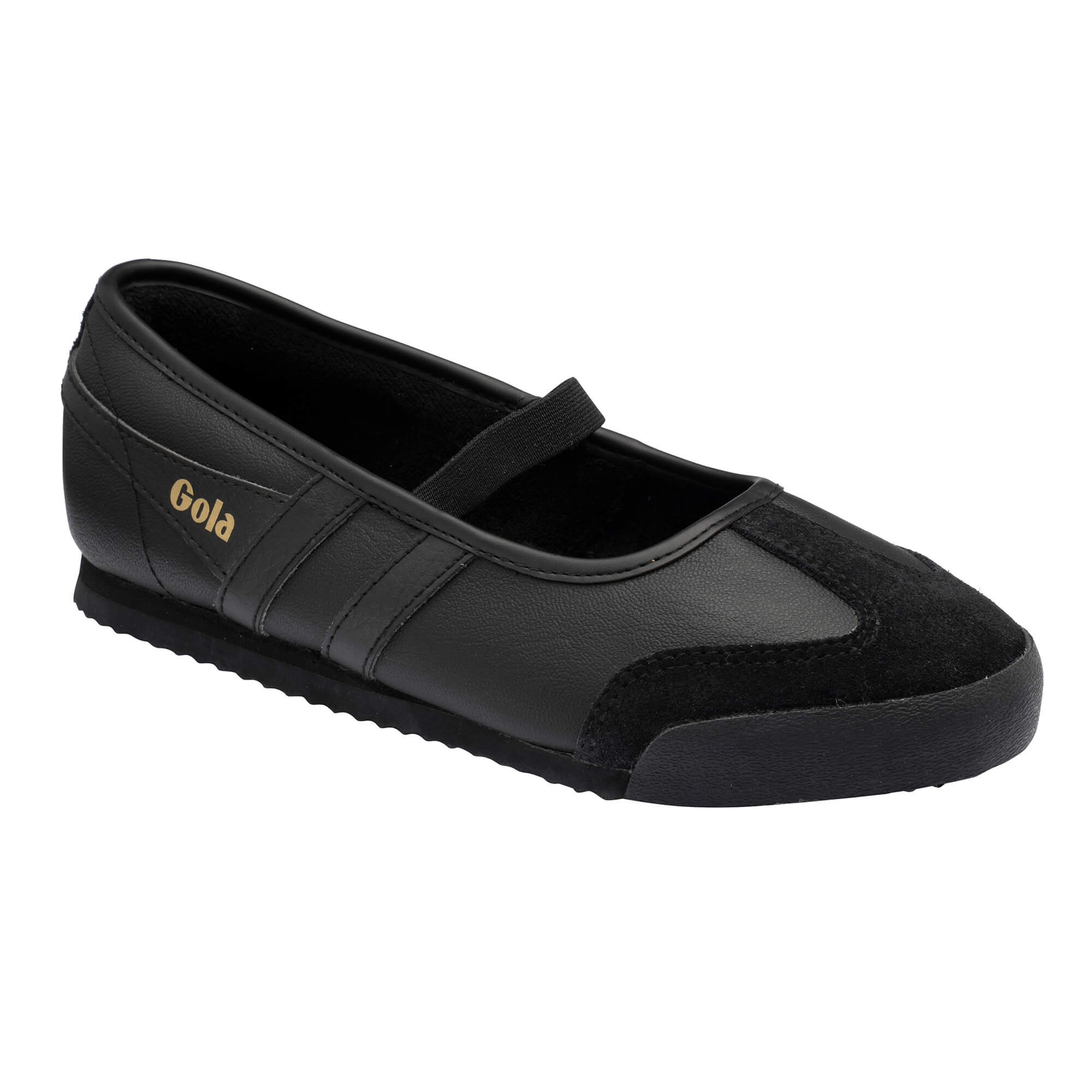 gola-celestra-damen-sneaker-ballerina-schwarz-leder image 2