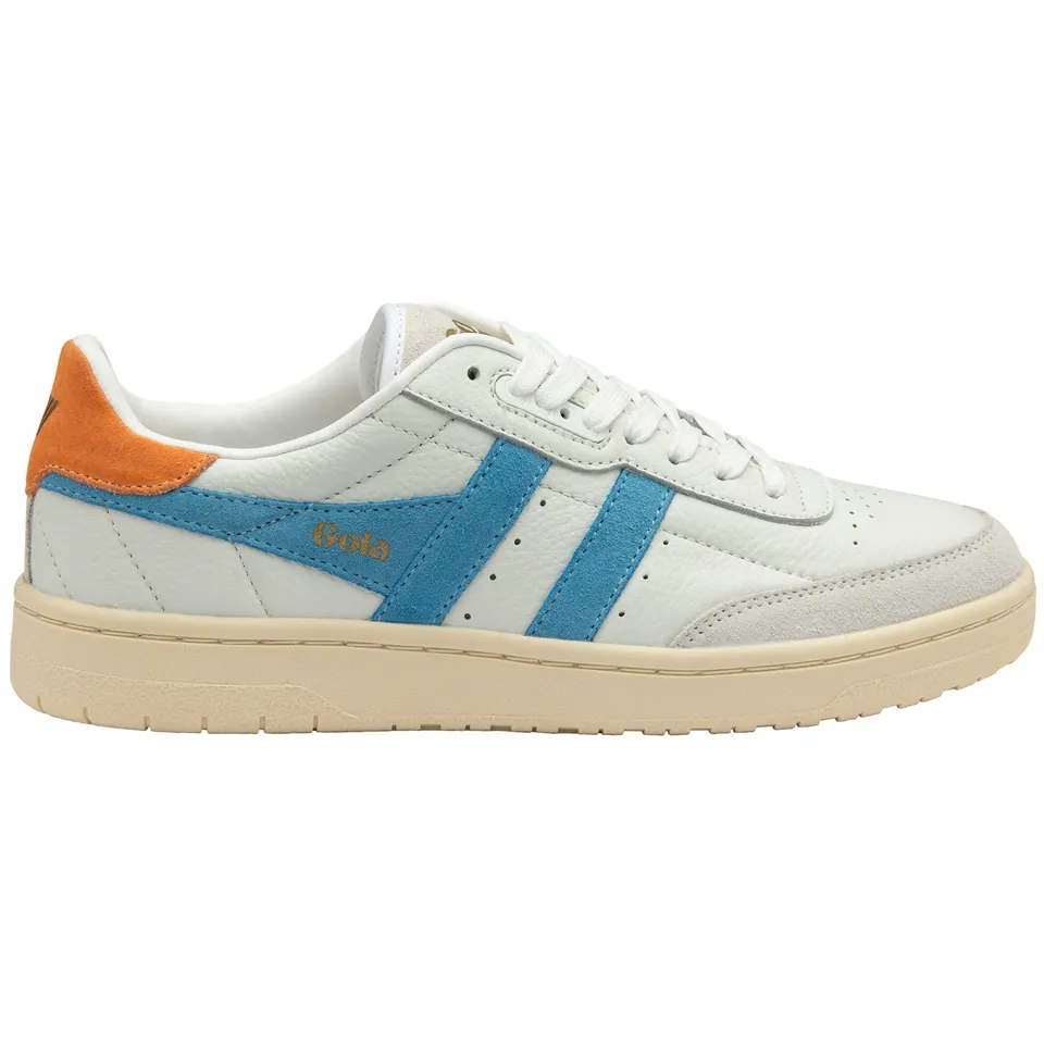 gola-falcon-damen-sneaker-wei-leder-seeblau-aprikose image 1
