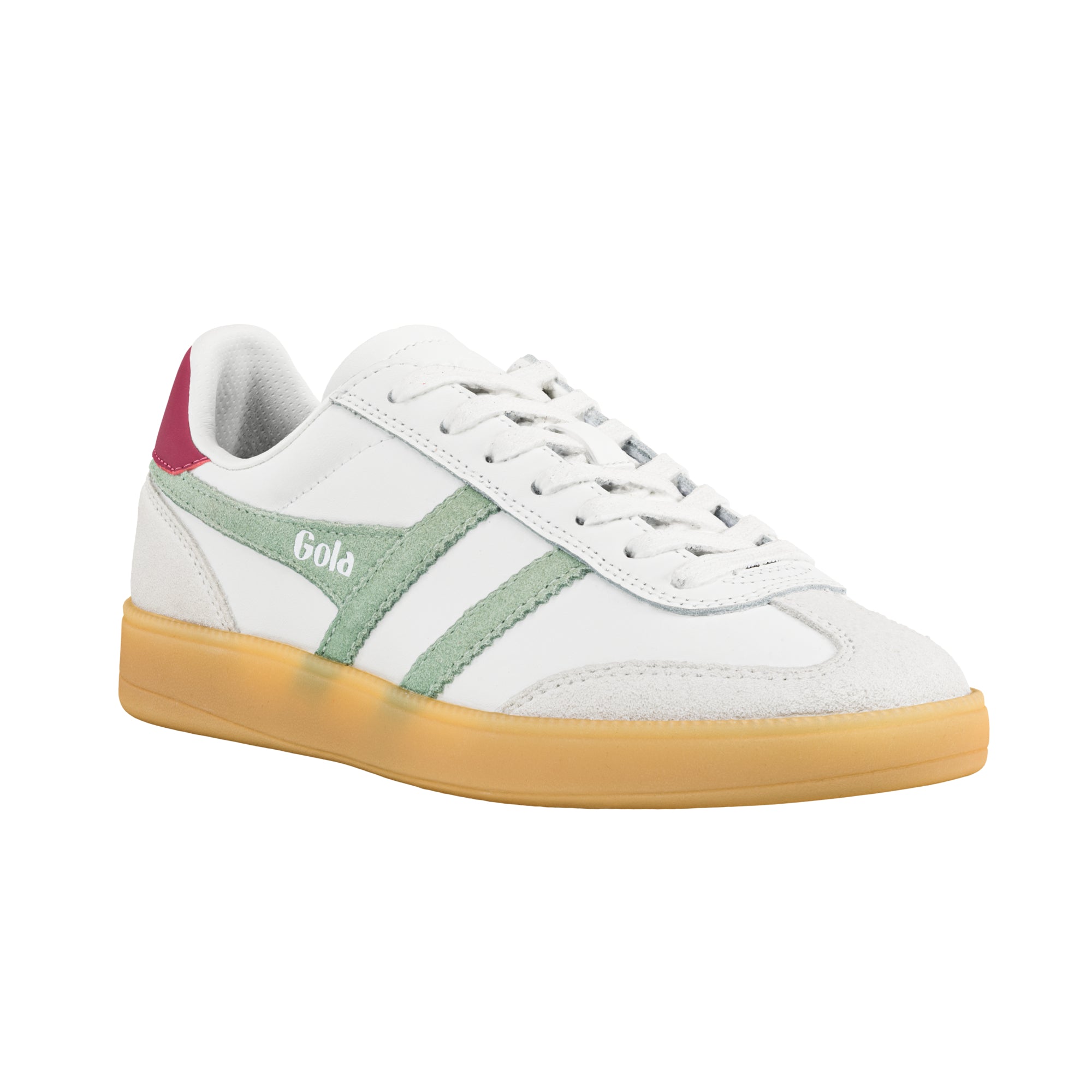 gola-viper-leder-sneaker-f-r-damen-wei-gr-n-kirschrot image 2