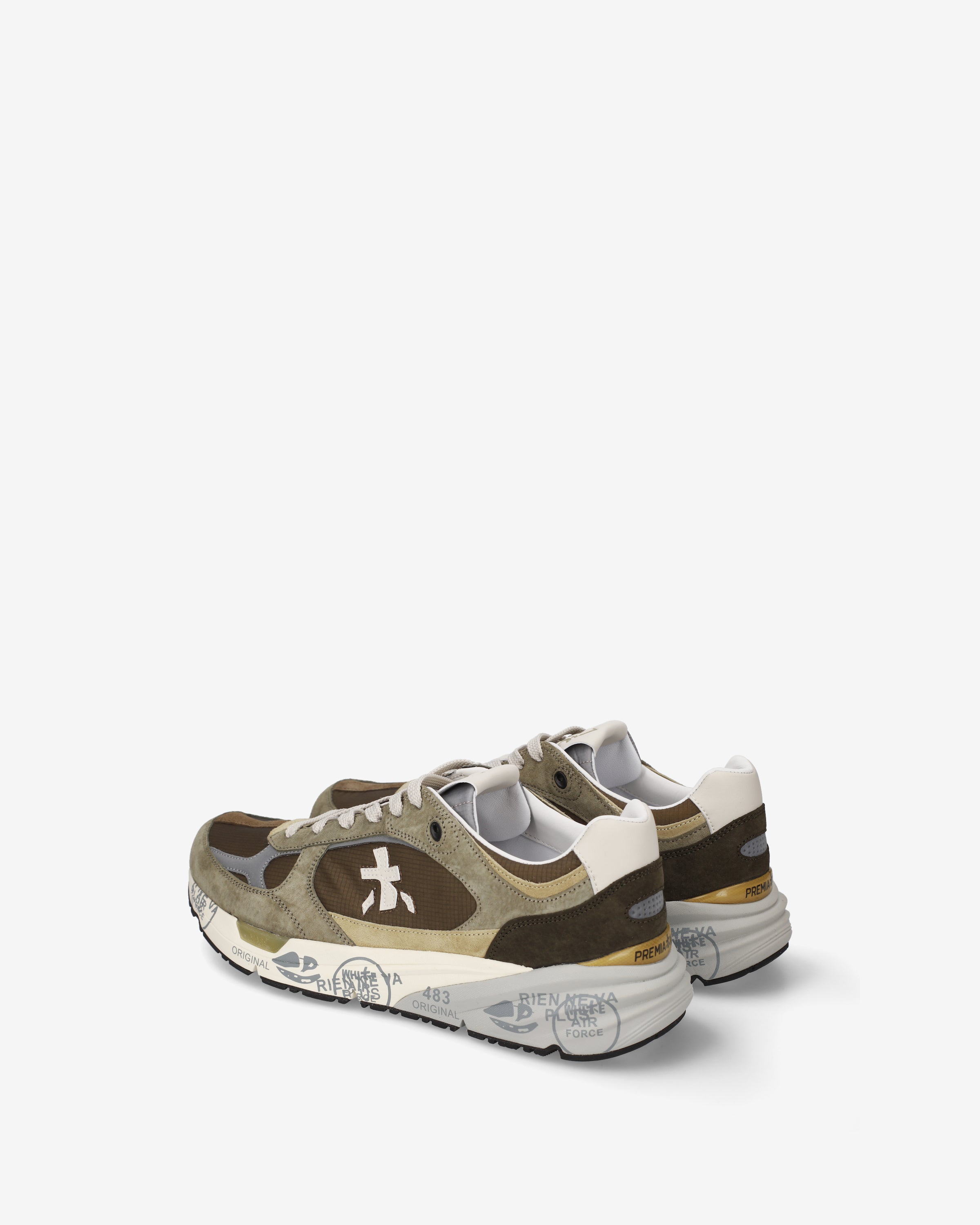 premiata-mase25-8423-sneaker-herren-salbeigr-n-braun-suede image 5